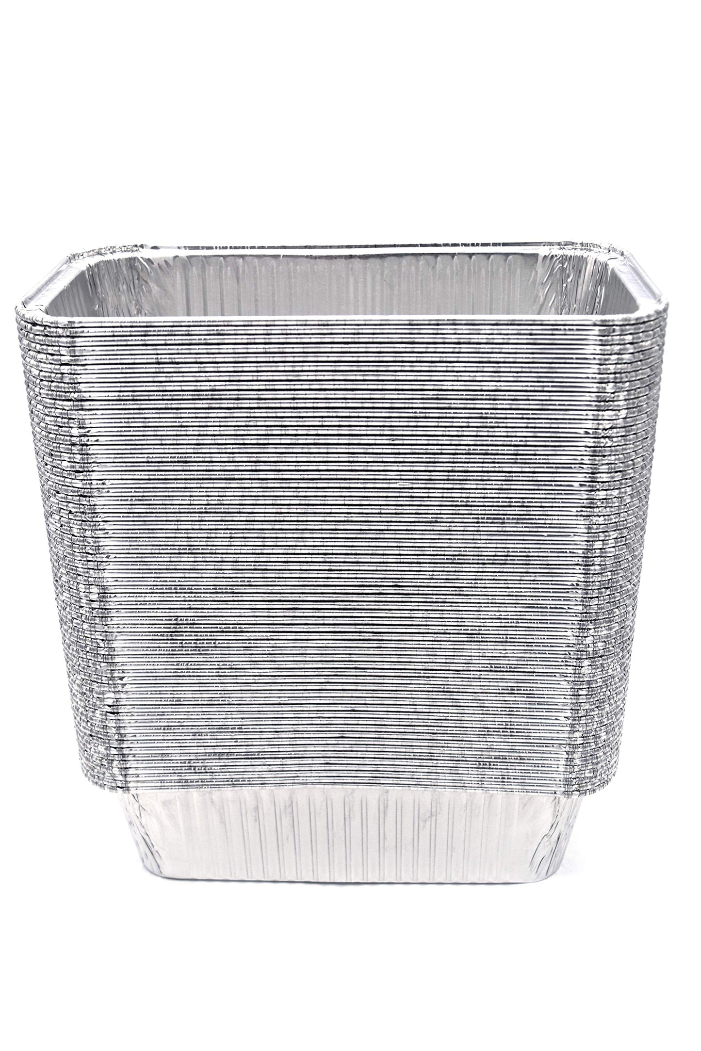 (100 Pack) Premium 2-LB Bread Loaf Baking Pans - 8.5" x 4.5" x 2.5" l Heavy Duty l Disposable Aluminum Foil Tins for Cakes Meatloaf Lasagna