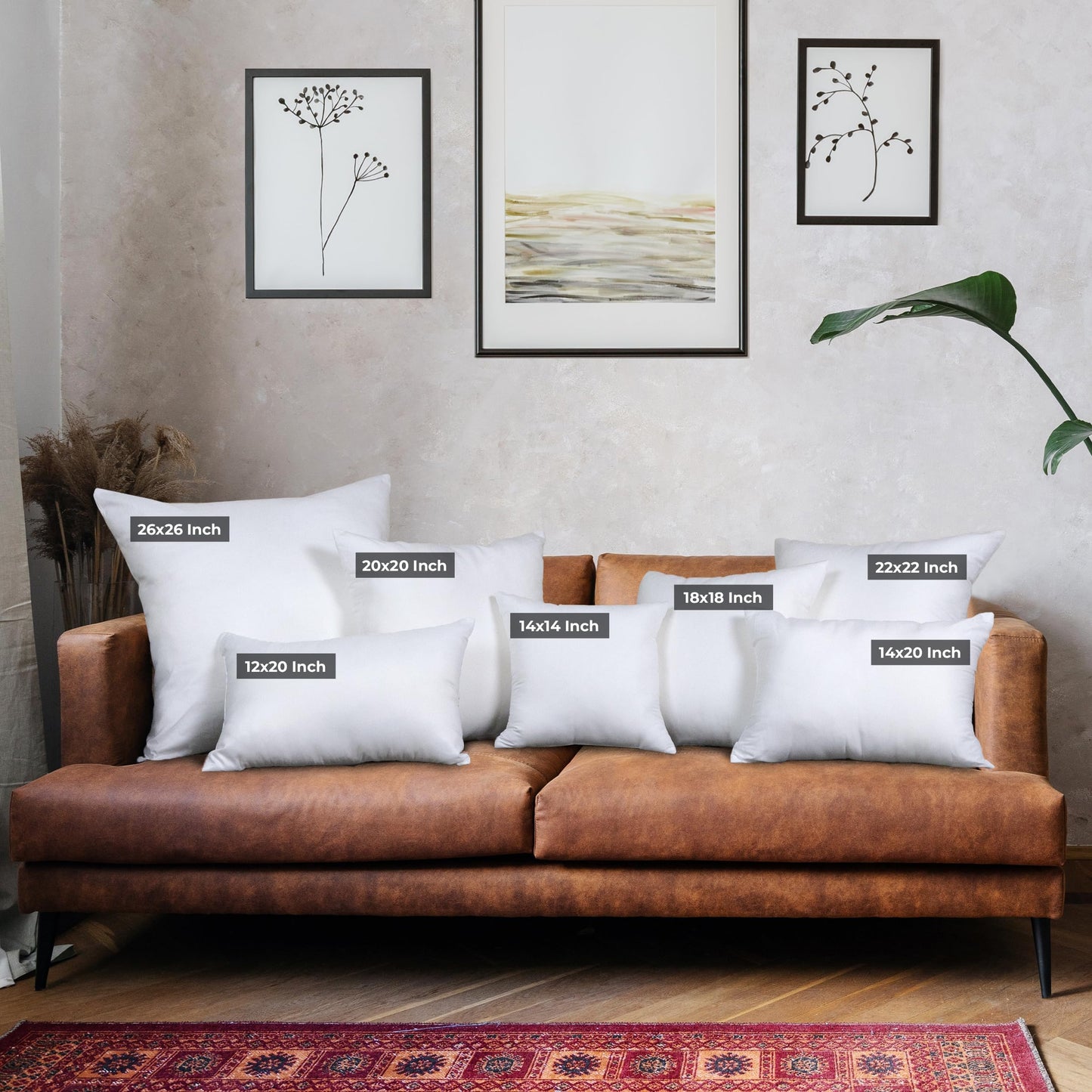 Utopia Bedding Throw Pillows (Set of 4, White) – 22 x 22 Inches Down Alternative Pillows for Bed, Sofa, and Couch - Fluffy Decorative Stuffer Pillow for Indoors & Outdoors