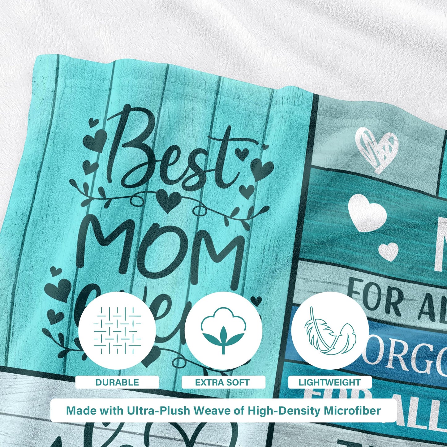 Psspotgj Gifts for Mom Birthday, Mothers Day Mom Blanket, Mom Gifts from Daughters Son, Mother Mommy 80"x60" Throw Blanket for Valentines, Christmas, Thanksgiving