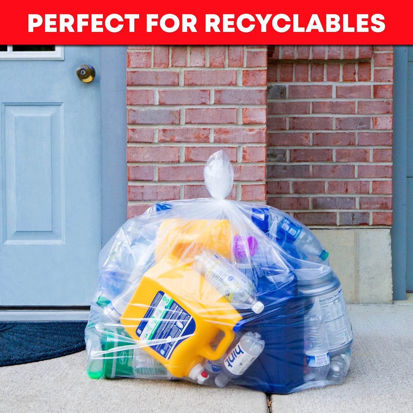55-60 Gallon Trash Bags Heavy Duty, (MegaValue Pack 150 COUNT) Extra Large Clear 50-60 Garbage Bags, Bulk Trash Liners Perfect for Recycling, Office, Waste, Storage Use