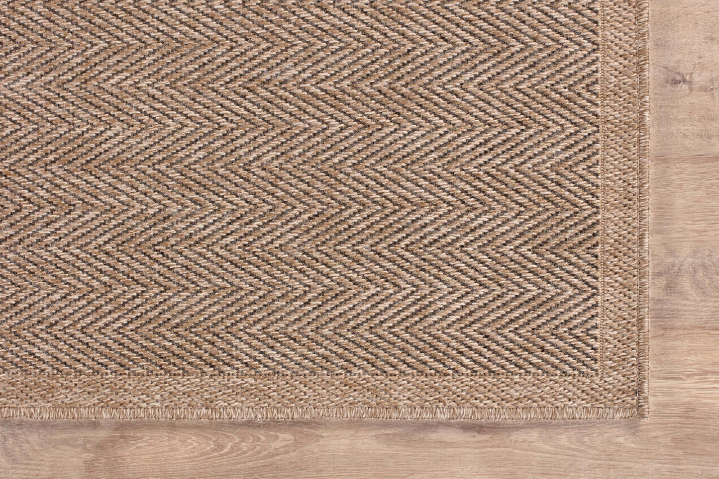 CAMILSON Indoor and Outdoor Runner Rug Natural Herringbone Seagrass Boho Design Easy-Cleaning Non Shedding Fiber Living Room Bedroom Garden Patio and Kitchen Washable Outside Carpet Alfombras (2x7)