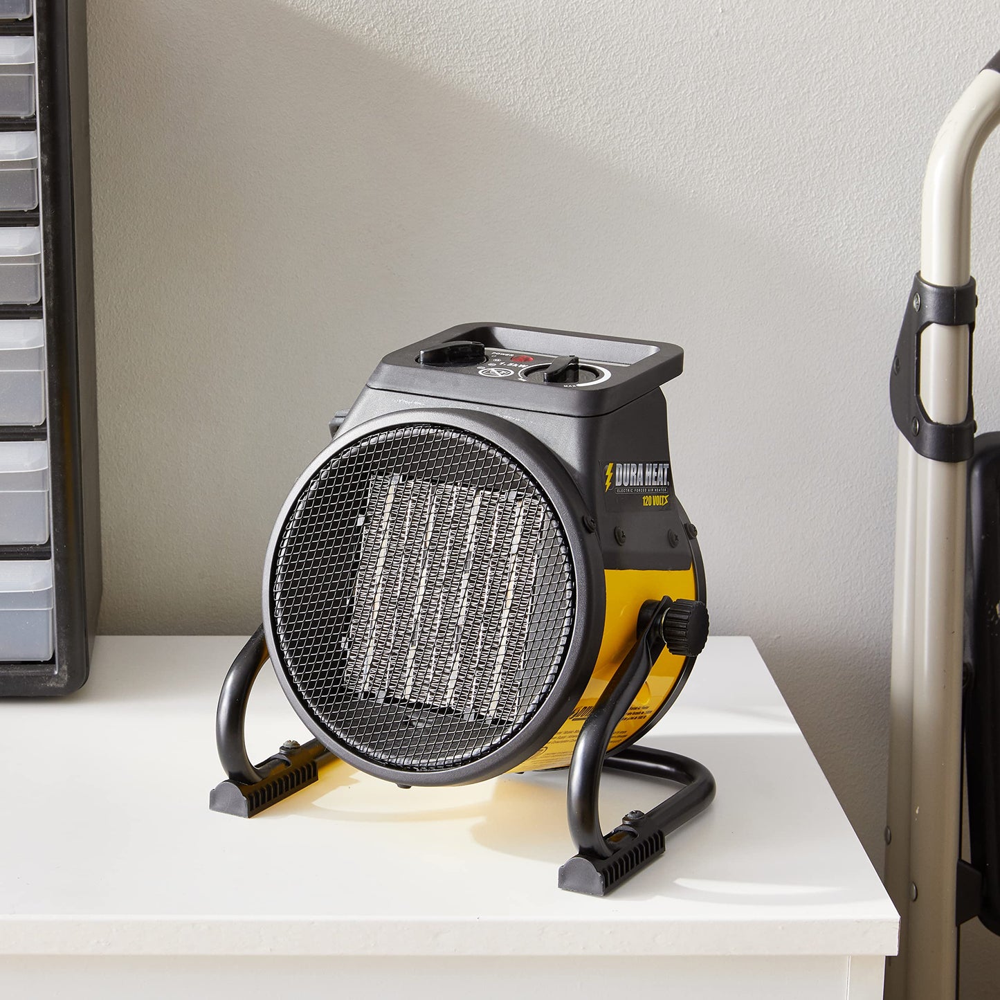 Dura Heat EUH1465 Electric Forced Air Heater with Pivoting Base 5,120 BTU, Yellow