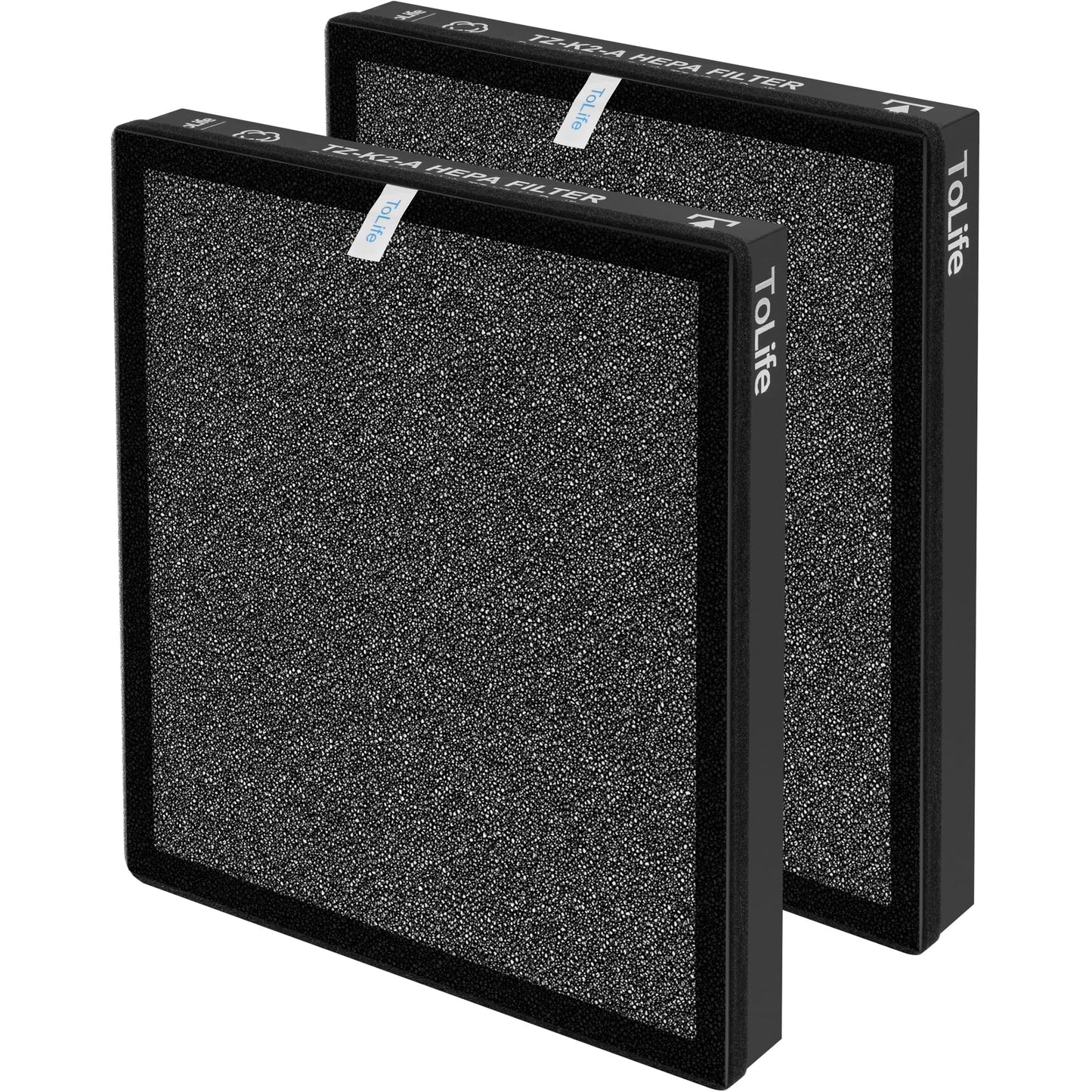 ToLife TZ-K2 Air Purifier Replacement Filter, 3-in-1 High-Efficiency Activated Carbon Filter, TZ-K2-A, 2 Pack
