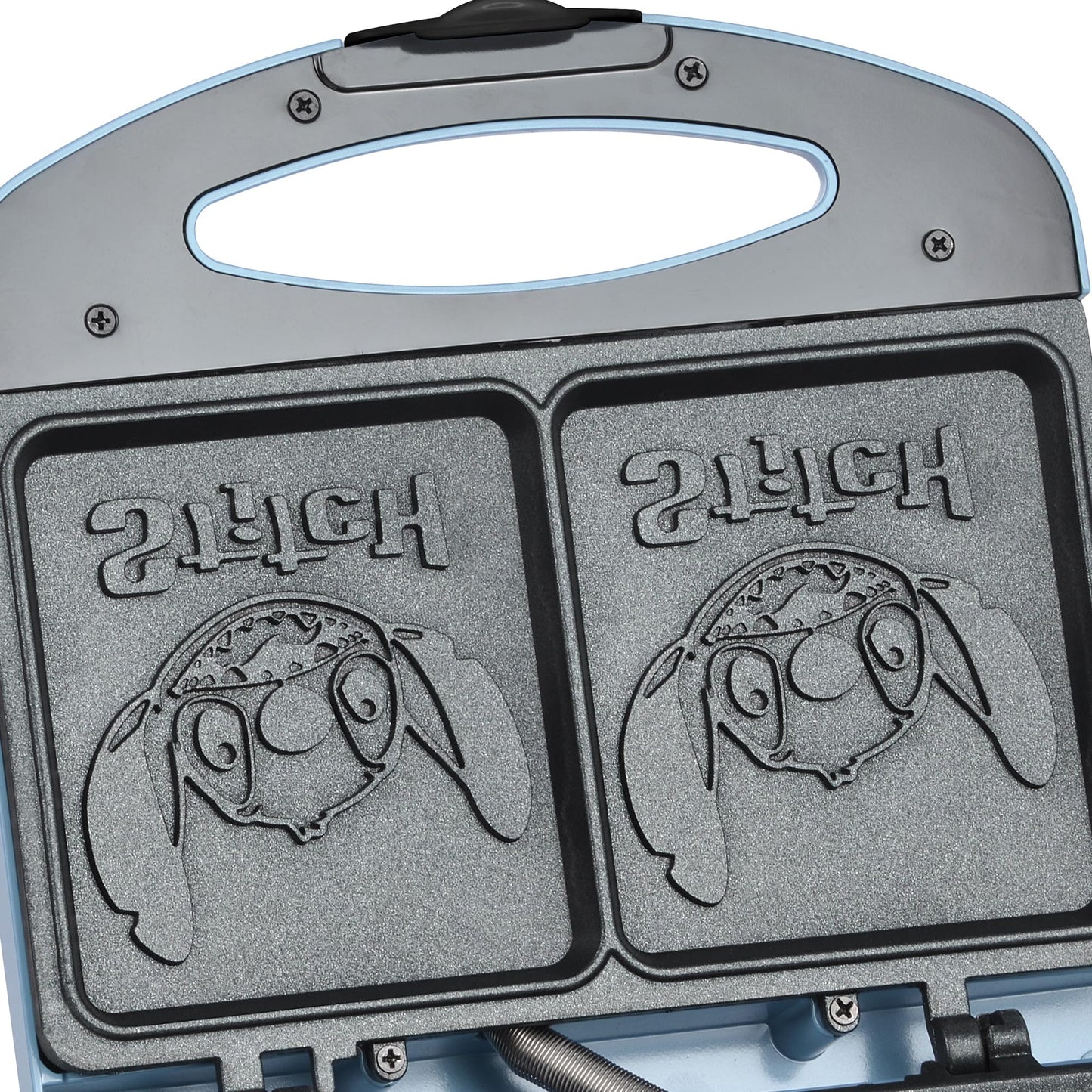 Select Brands Disney Lilo & Stitch Grilled Cheese Sandwich Maker - Kitchen Appliances - Ceramic Nonstick Cooking Plates - Panini Press - Imprints Stitch Image - Dual Sandwich Machine