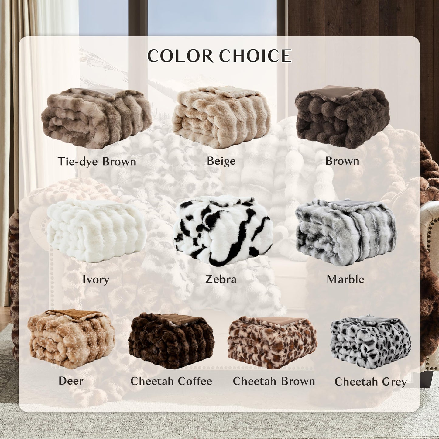 WDCOZY Cheetah Leopard Print Bubble Throw Blanket, Luxury Faux Rabbit Fur Mink Plush Throw for Couch, Sofa and Bed, Soft Fluffy Fuzzy Cozy Blanket for Women, 50x60 inches, Chocolate Brown, 950 GSM