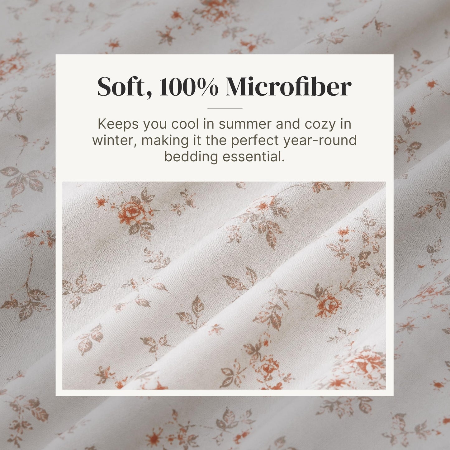 Modern Threads Silky Soft Microfiber and Wrinkle Free Sheets - Luxurious Microfiber Bed Sheets Includes Flat Sheet, Fitted Sheet with Deep Pockets, & Pillowcases Kashmir Rose Clay, Queen