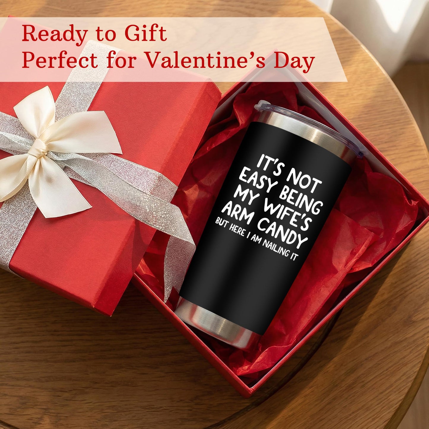ARVEXO Gifts For Husband from Wife - 20 oz Stainless Steel Insulated Coffee Tumbler with Lid - Fathers Day Anniversary Wedding Birthday Gifts for Him Men Husband from Wife, Presents for Men