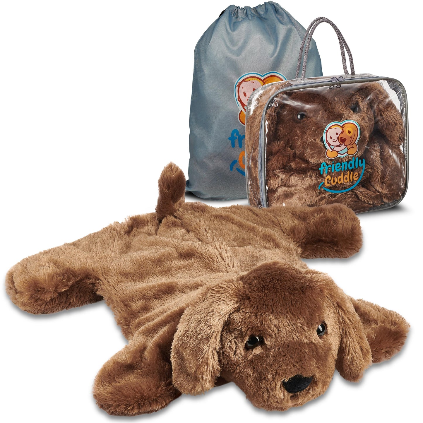 FRIENDLY CUDDLE Weighted Lap Blanket for Kids & Adults – Kids Weighted Blanket – ASD, Sensory Processing Weighted Stuffed Animals Dog Toy – Microwavable Weighted Lap Pad for Kids, 5 Lbs