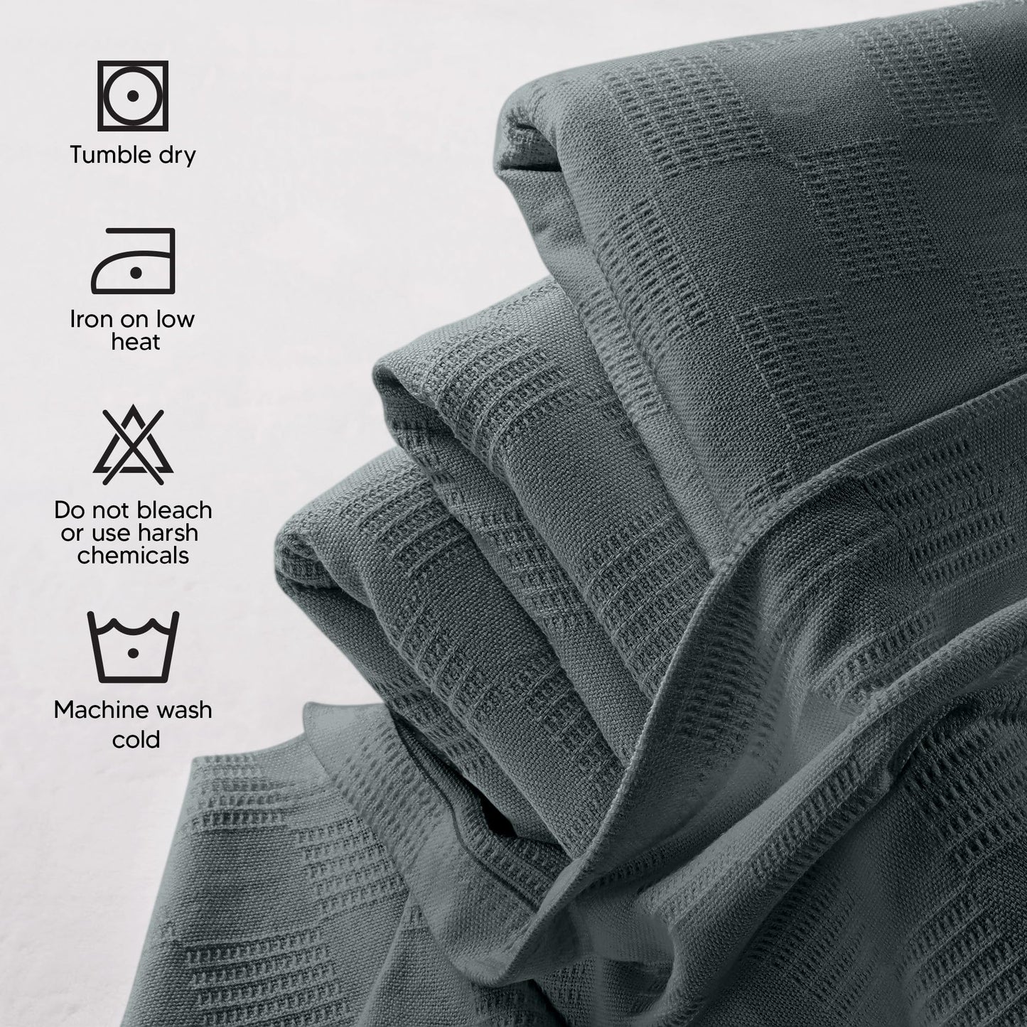Utopia Bedding 100% Cotton Thermal Blanket Smoke Gray Queen Size Soft, Lightweight, Breathable, Cozy Spring and Summer Blankets for Bed, Home Room Decor Gifts for Women and Men (90x90 Inches)