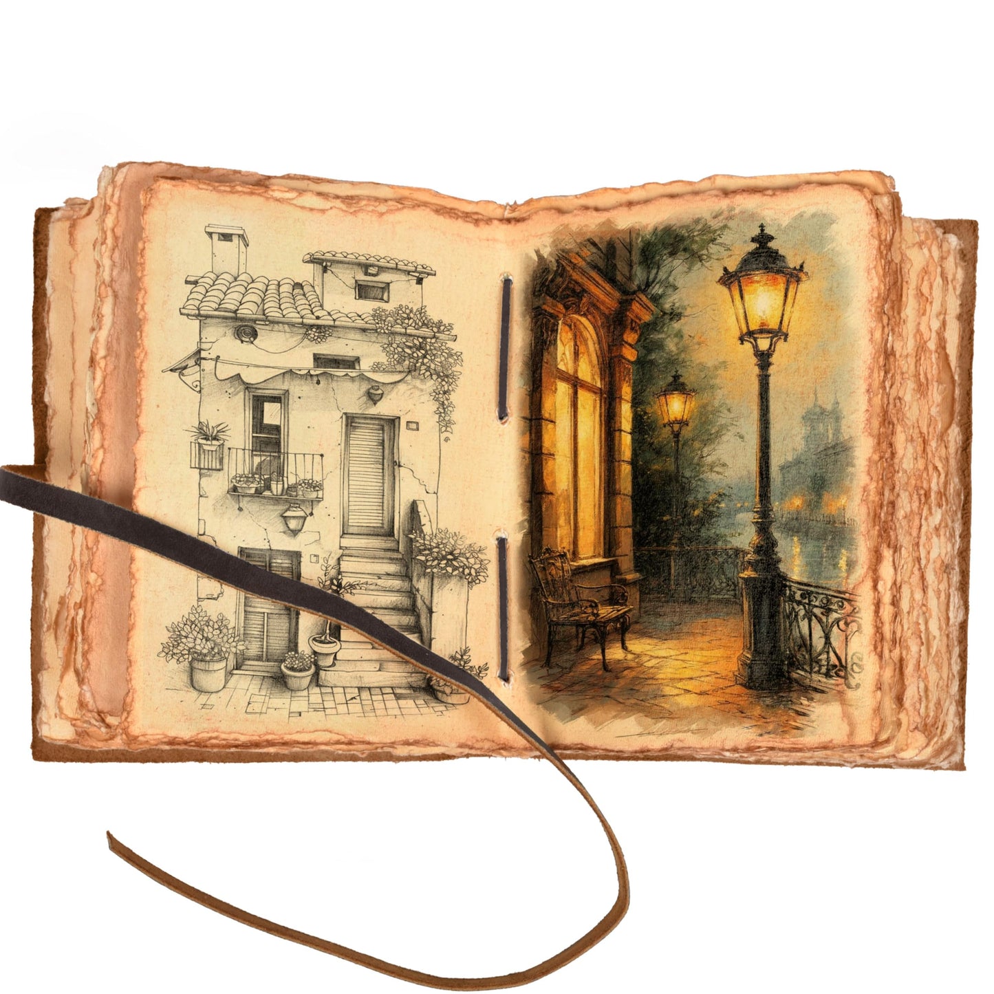 LEATHER VILLAGE Tree of Life Journal - 10 X 7 inches - Rustic Brown - 200 Antique Deckle Edge Handmade Paper – Book of Shadows - Vintage Leather Bound Journal for Women & Men