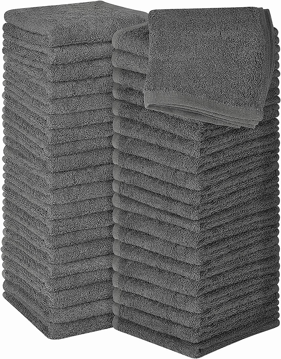 Simpli-Magic Cotton Washcloths, Pack of 48, 12” x 12”