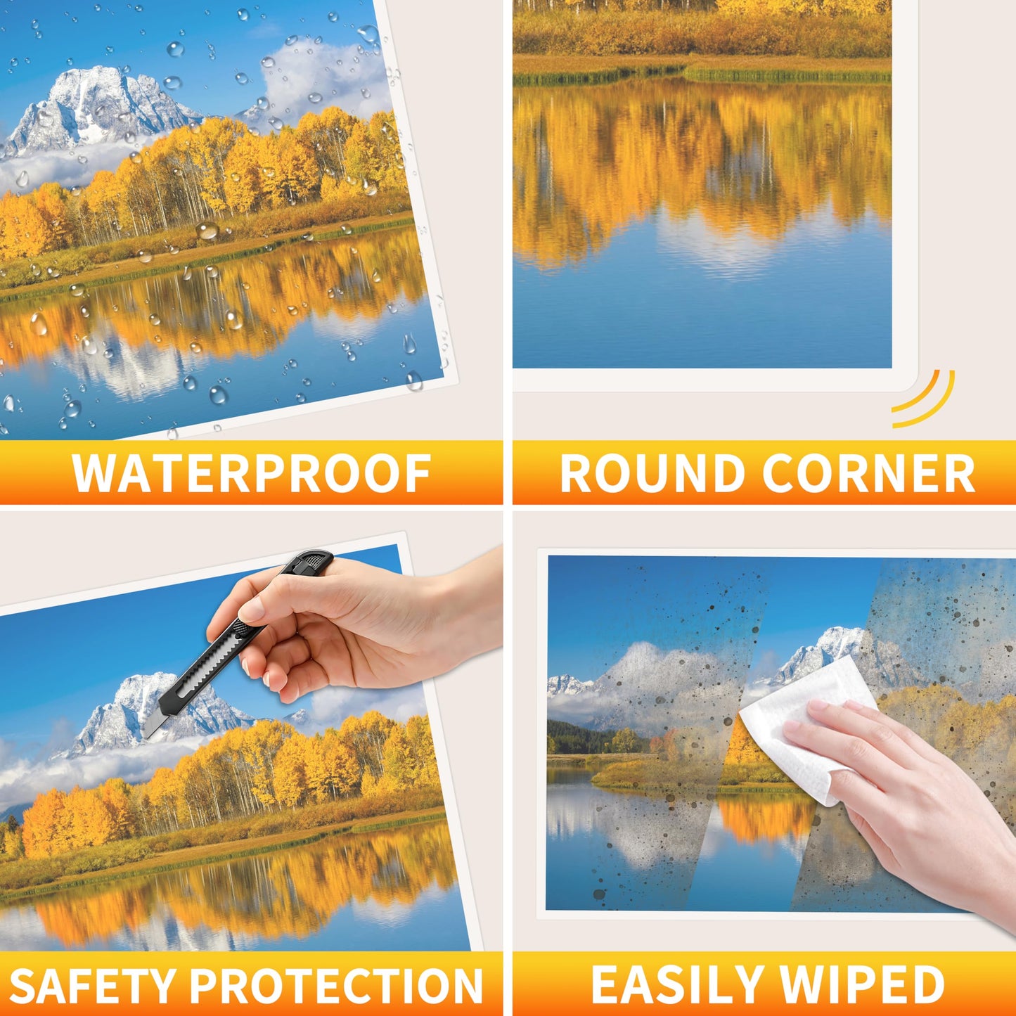pmybupo 600 Pack 3 Mil Thermal Laminating Pouches,Ultra Clear,9x11.5 Inches Laminating Sheets, for Letter Size, Glossy,Heat Seal, Office School Supplies