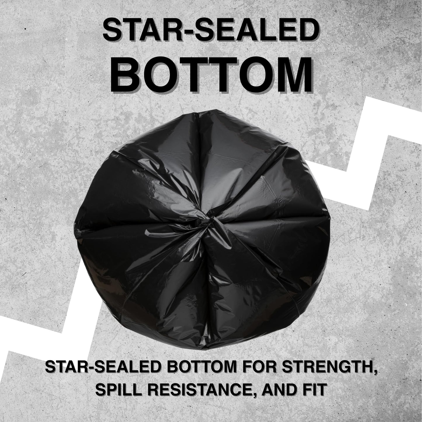 Top Knot Bags 45 Gallon Garbage Trash Bag 40X46" 1.2 Mil Black 100 Count Can Liner Bulk 40 Gallon 41 Gallon 42 Gallon 43 Gallon 44 Gallon Made in USA