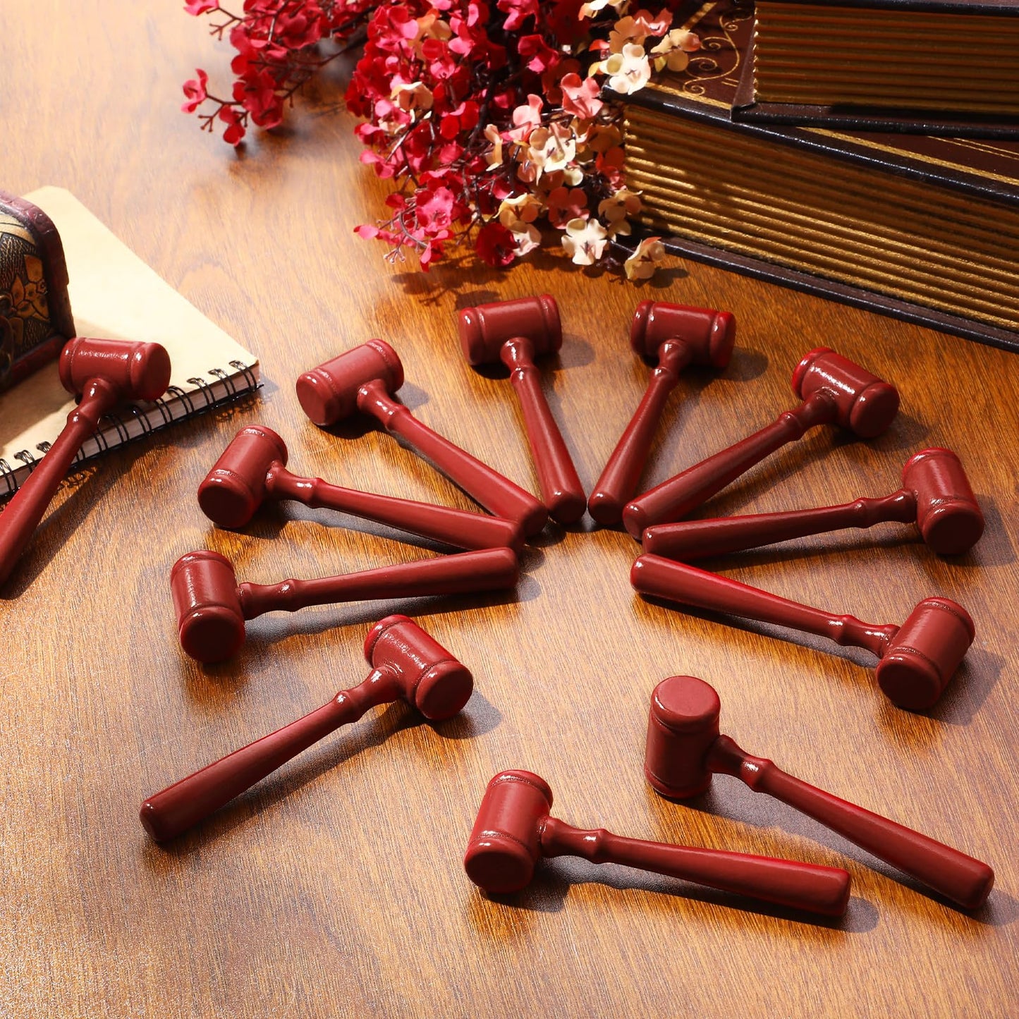 Chivertion 96 Pcs Wooden Judge Gavel Prop for Kids Student Adult Justice Law School Graduation Gift Durable Toy Gavels Hammer Mallet for Moot Courtroom Auction Sale Mock Trial (4.33''x1.38''x0.79'')