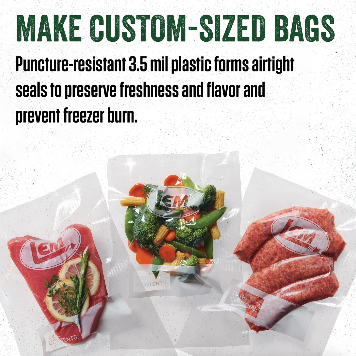 LEM MaxVac 2-Piece Vacuum Bag Rolls | 14" x 20'