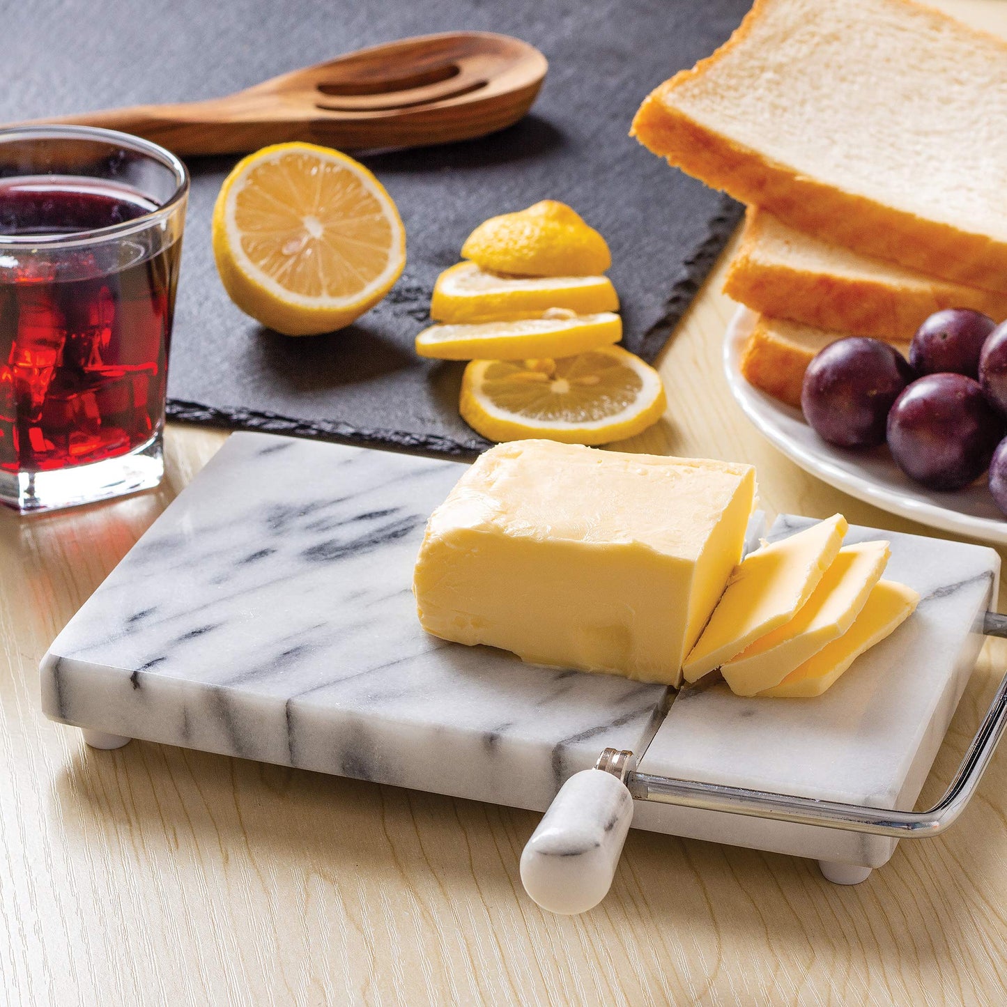 Fox Run Brands 3841COM Fox Run 3841 Marble Cheese Slicer, White