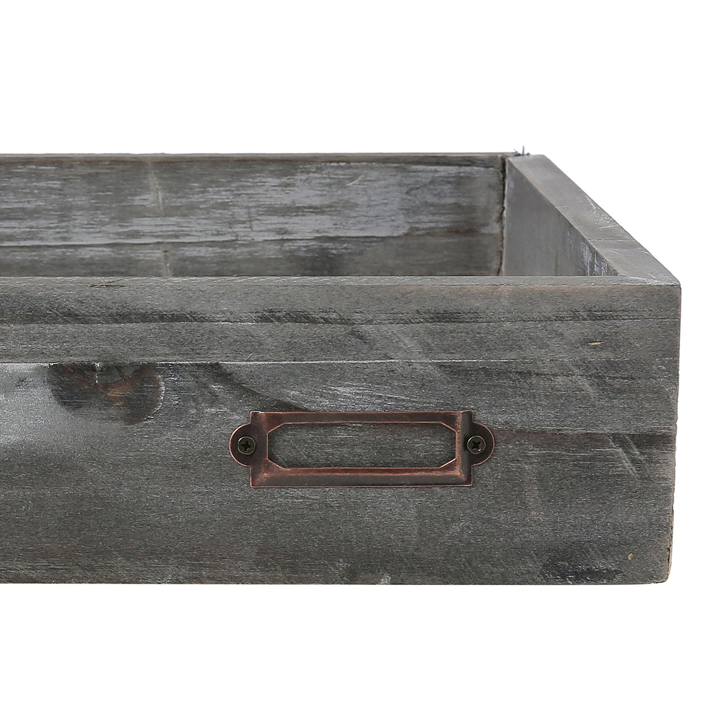 MyGift Ash Gray Wood Office Desktop Document Letter Paper Trays, Stackable Decorative Multipurpose File Organizer, Set of 2