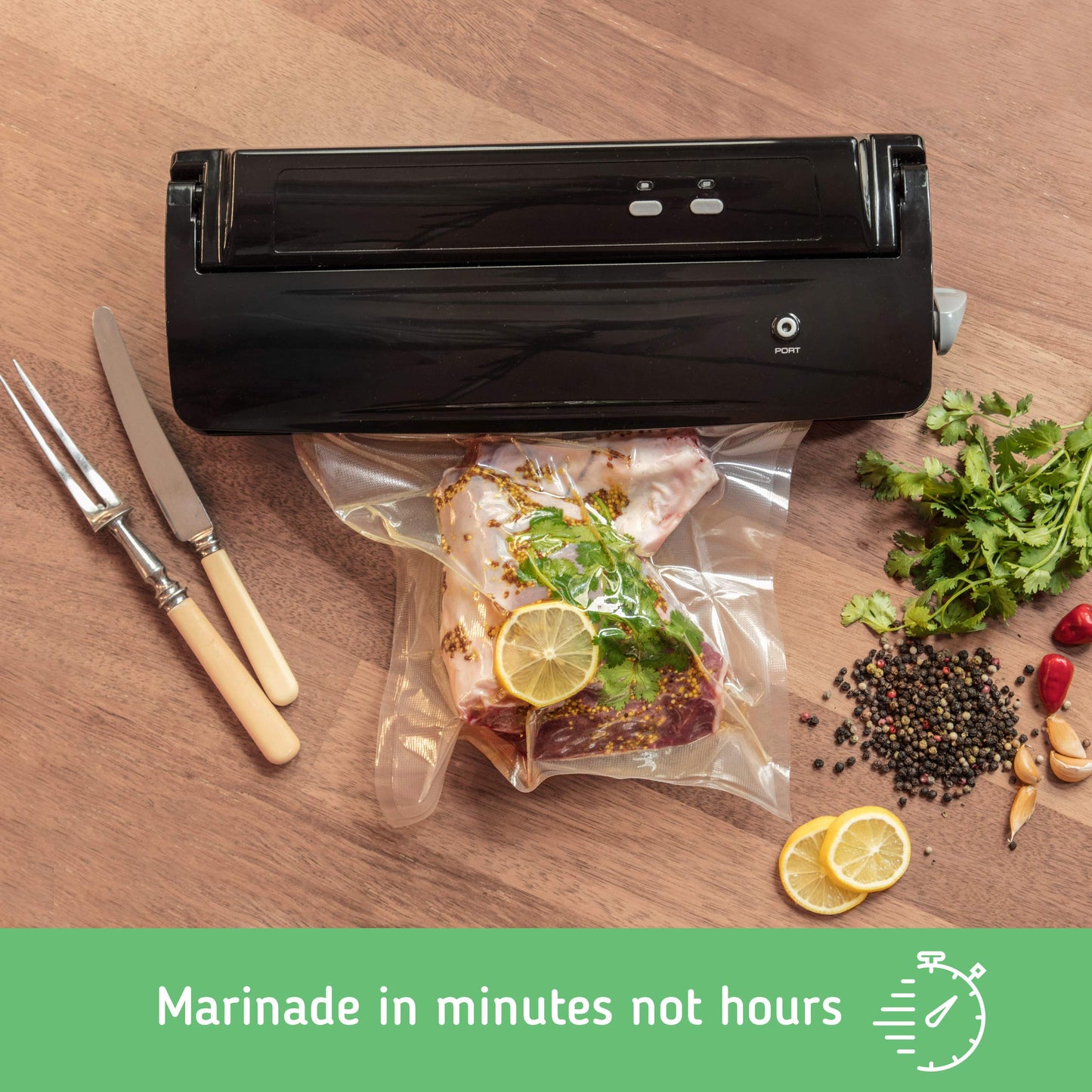 Nutri-Lock Vacuum Sealer Bags - Commercial Grade Bags - Works with Sous Vide -BPA Free - 100 Quart Bags 8x12 Inch