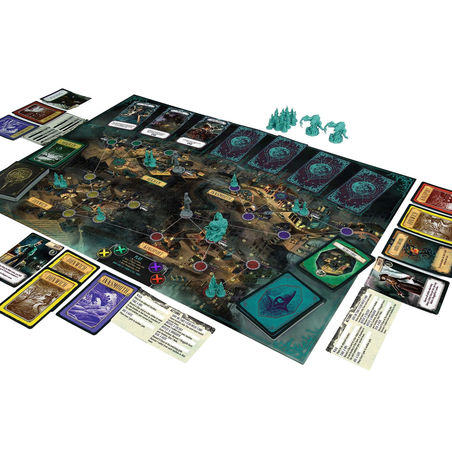 Asmodee Pandemic Reign of Cthulhu Board Game - Investigate and Confront Cosmic Horror, Cooperative Strategy Game, Family Fun for Kids & Adults, Ages 14+, 2-4 Players, 40 Minute Playtime