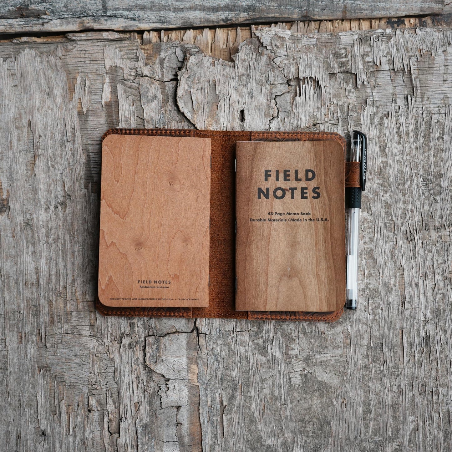 JJNUSA Distressed Genuine Leather Notebook Notepad Cover for Field Notes with travel Index Cards 3" x 5" cover fieldnotes 3.5 "x 5.5" Cover Vertical