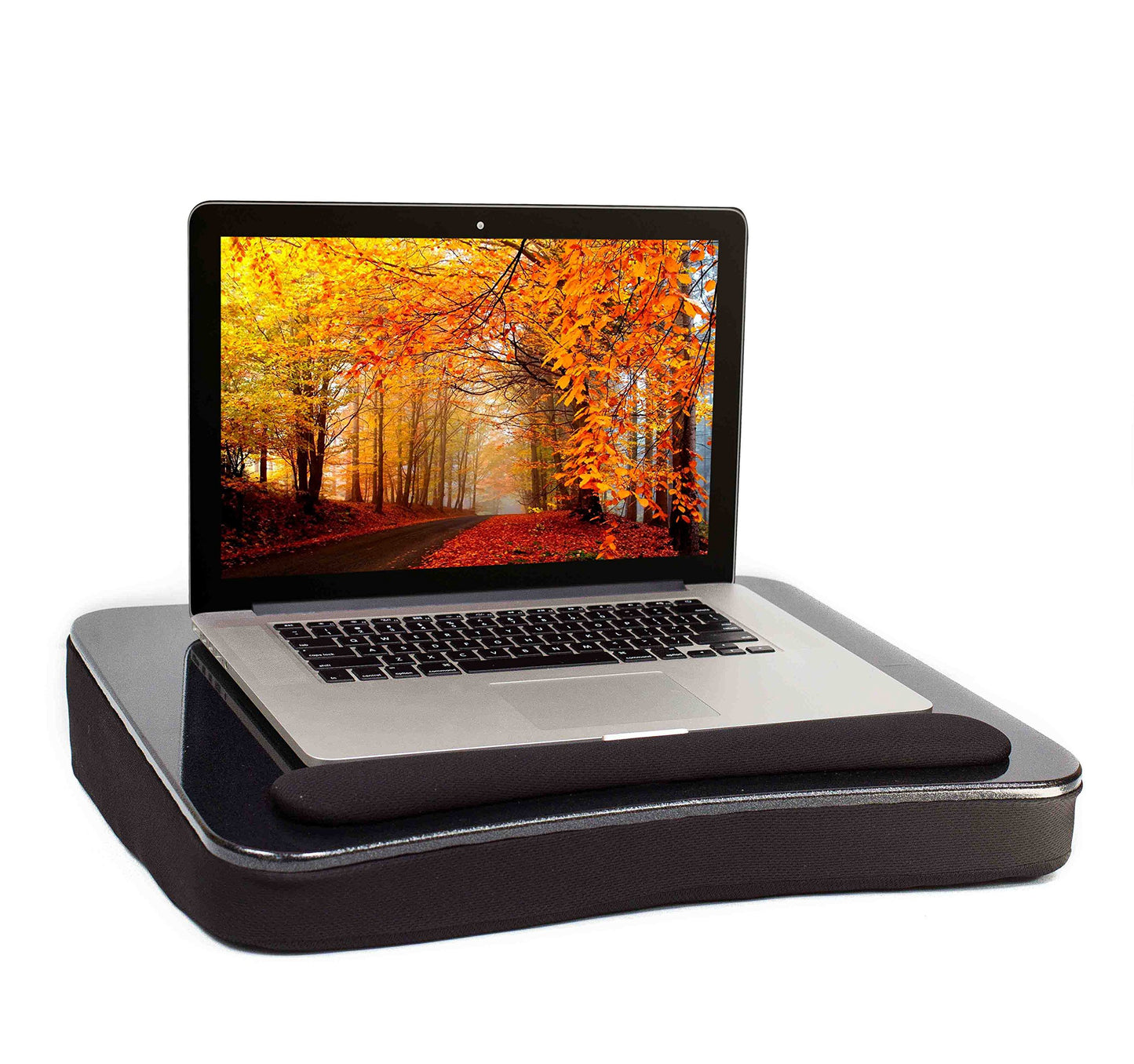 Sofia + Sam All Purpose Lap Desk (Black Sparkle Top) with Tablet Slot | Supports Laptops Up to 17 Inches