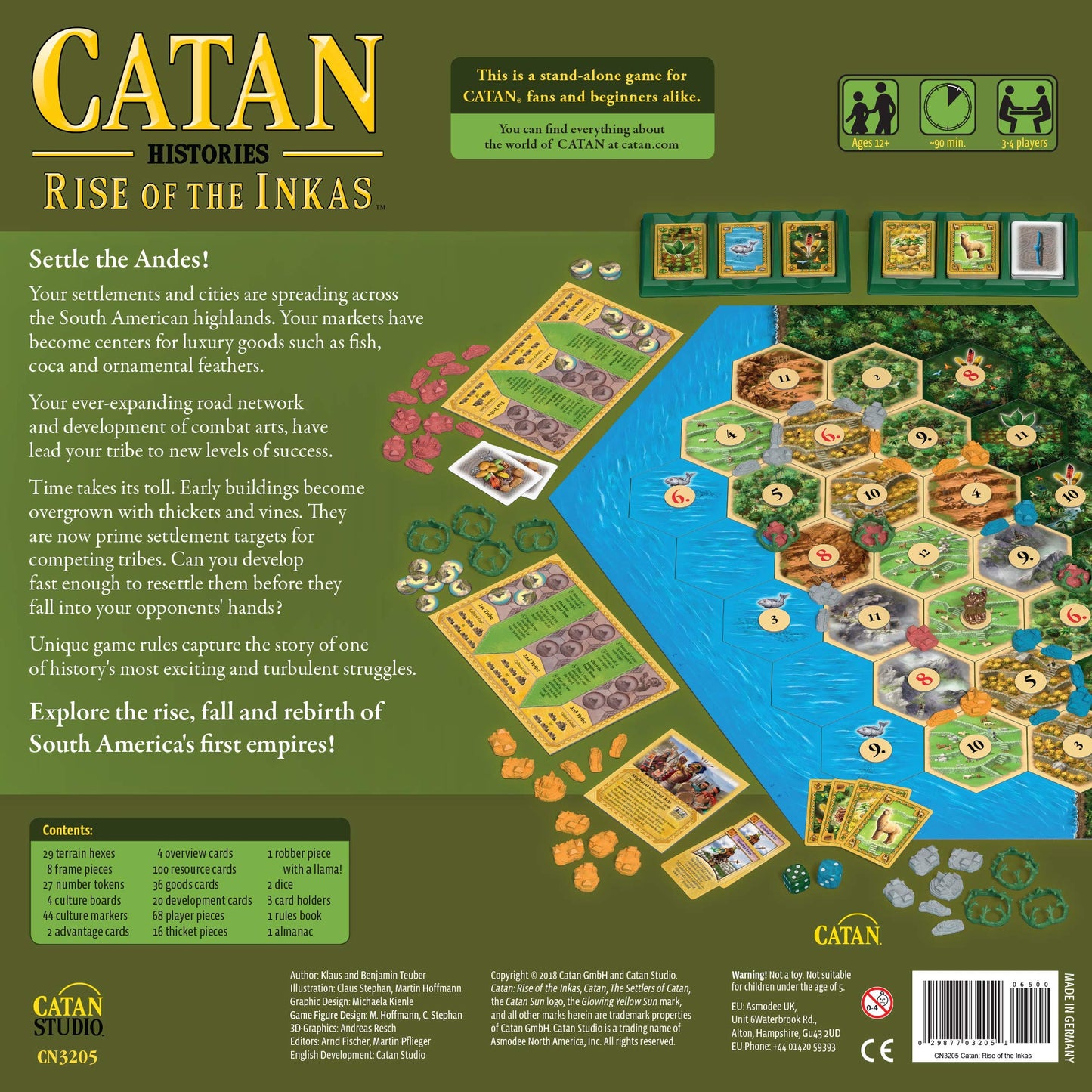 CATAN Histories Rise of The Inkas Board Game - Explore The Ancient Andean Cultures in This Strategic Game! Family Game for Kids & Adults, Ages 12+, 3-4 Players, 90 Min Playtime, Made by CATAN Studio
