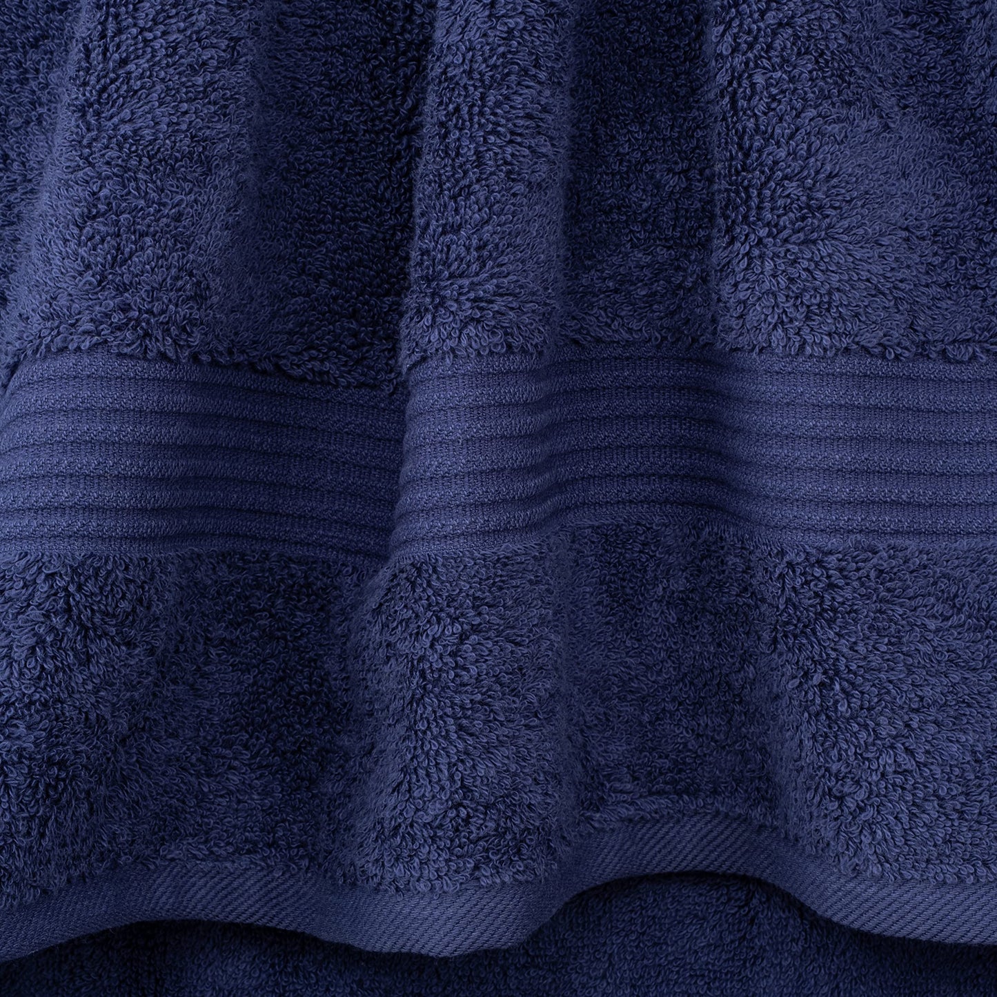 Cotton Paradise 4 Piece Turkish Bath Towels for Bathroom, 100% Cotton Extra Large Soft Plush Towels Bathroom Set, Navy Blue