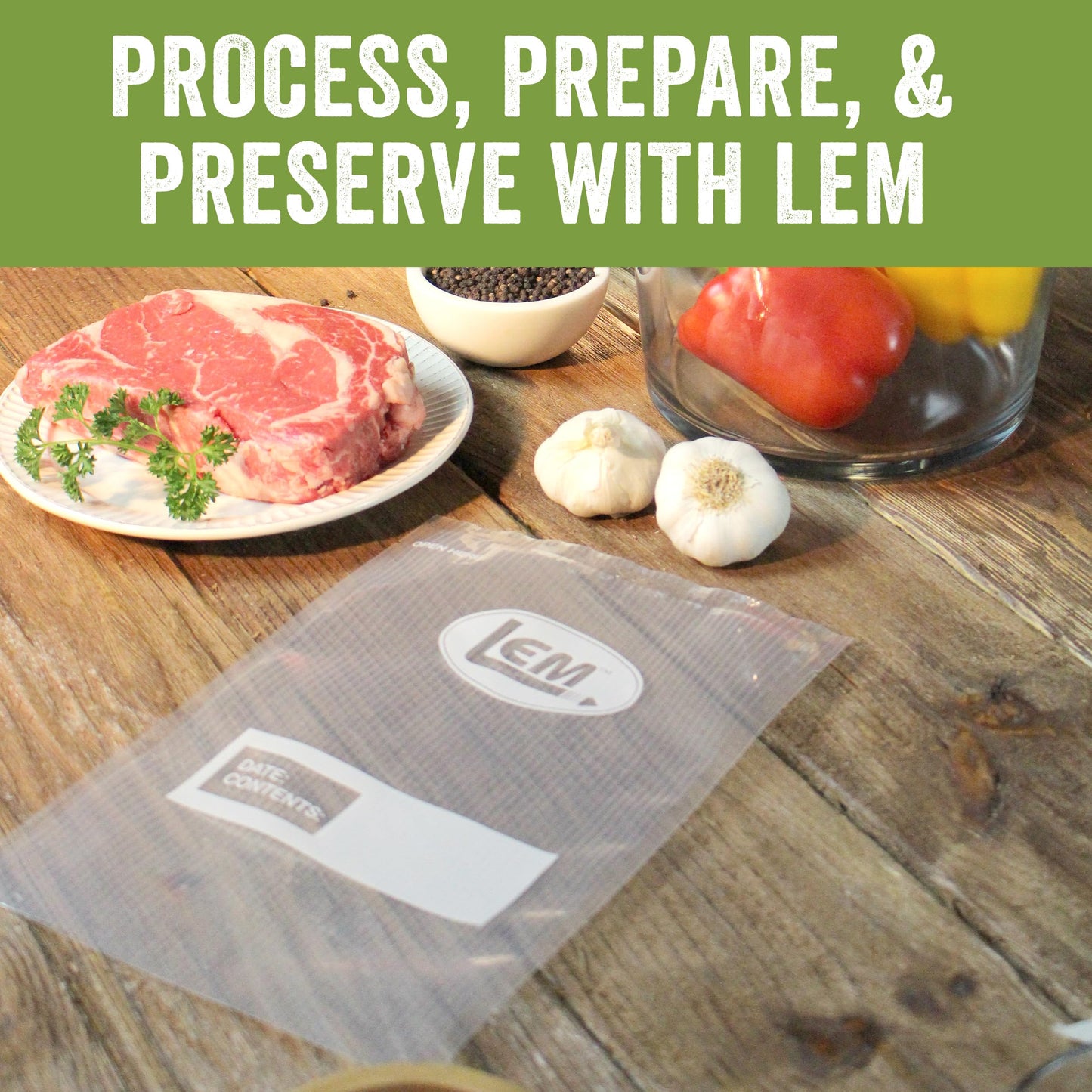 LEM Products MaxVac Quart Vacuum Sealer Bags, 8 x 12 Inches, Compatible with Major Vacuum Sealer Brands, 100 Count