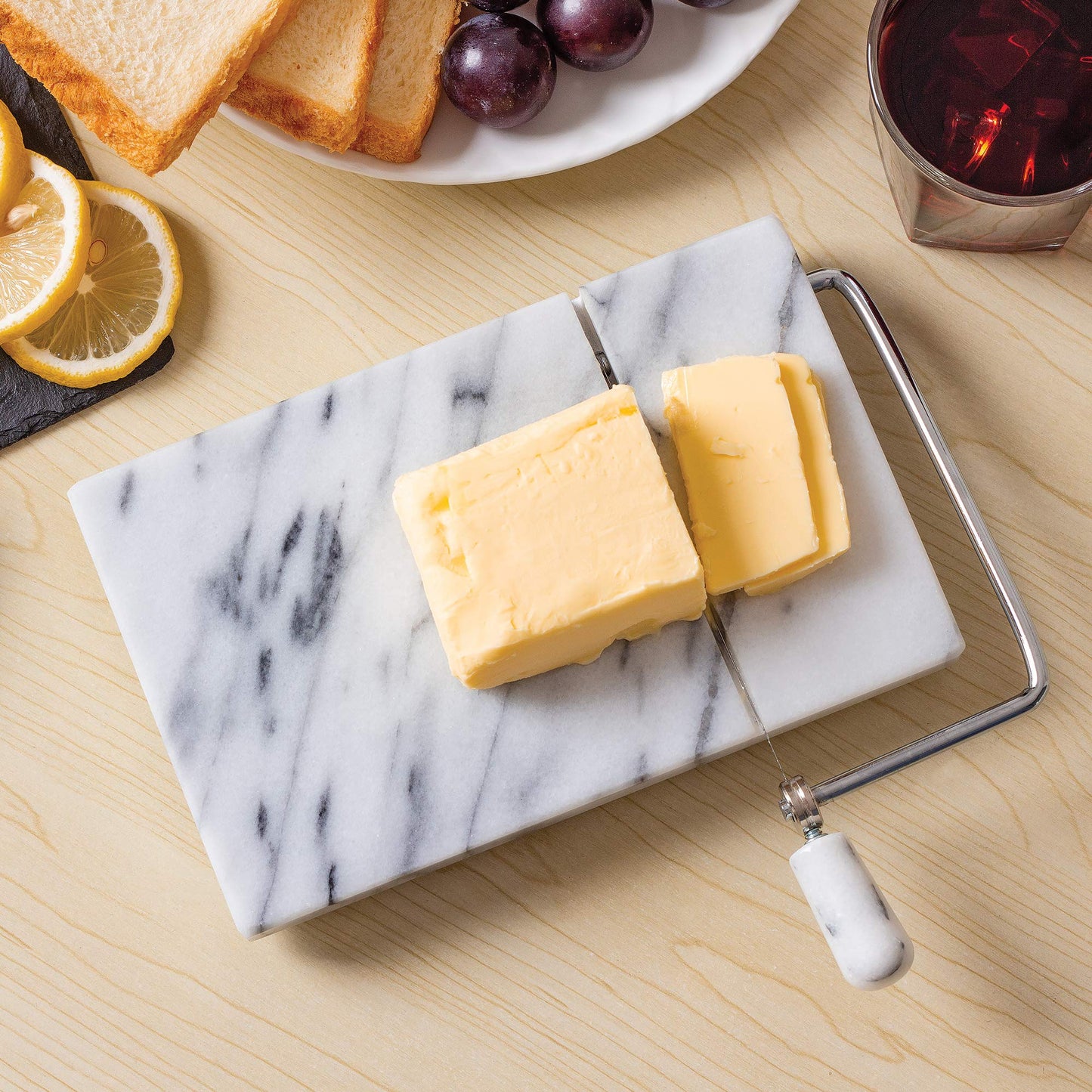 Fox Run Brands 3841COM Fox Run 3841 Marble Cheese Slicer, White