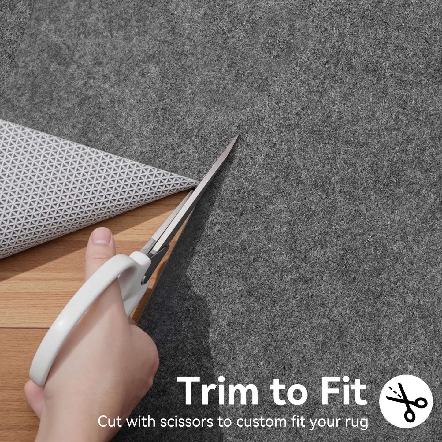 Songrey Non Slip Rug Pad Gripper 6 x 9 Ft, Thick Felt Fabric with Anti Skid Backing, Carpet Pad for Hardwood Floors, Keep Area Rugs in Place and Safe