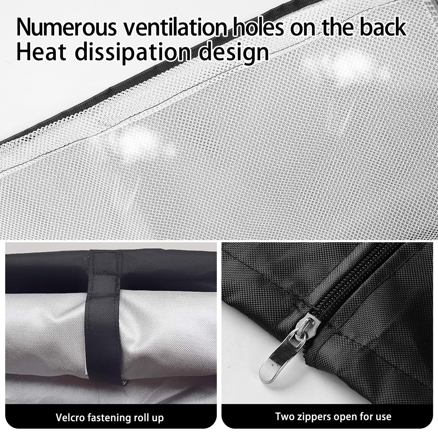 YZNKLXF Refrigerator Cover 33''W x 33''D x 67''H,Suitable for Upright Freezers/Beverage Refrigerator/Large Cold Rooms,Reusable, Front can be opened, Black