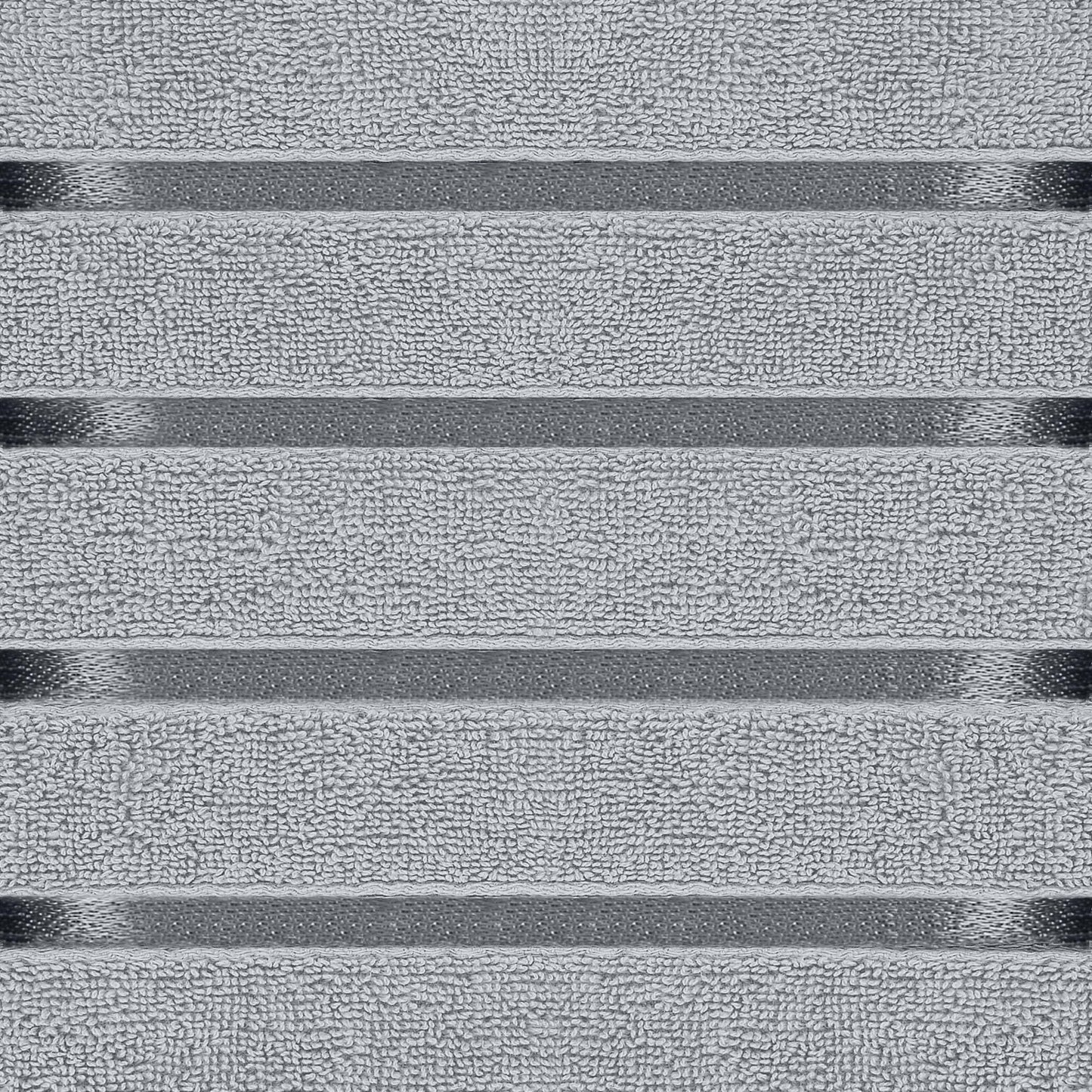 Utopia Towels 8 Piece Luxury Towel Set, 2 Bath, 2 Hand, and 4 Wash Cloths, 600 GSM Ring Spun Cotton, Highly Absorbent Viscose Stripe Towels, Ideal for Everyday use, Cool Grey