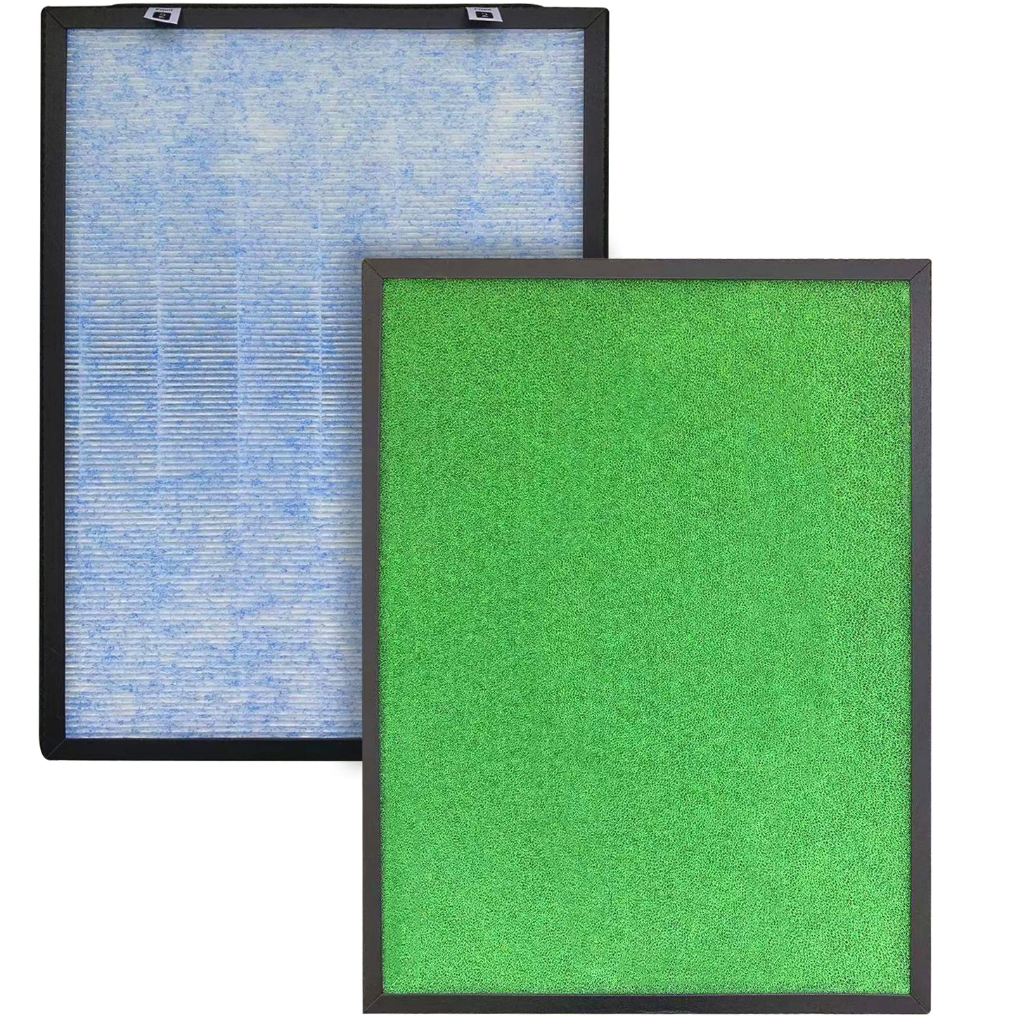 Fette Filter - 4-in-1 High-Efficiency Replacement Filters (pack of 2) Compatible with PURO²XYGEN Air Purifier P500 with True HEPA Filter, Activated Carbon Filter - Pack of 2
