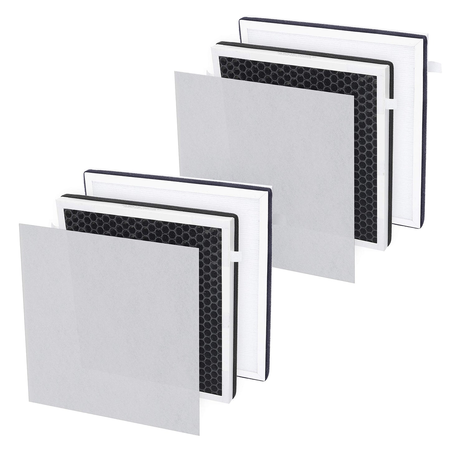 Flintar Replacement Filter Set, Compatible with InvisiClean Air Purifier Aura IC-5018, Aura II IC-5018, Sensa IC-5120, 3-in-1 Premium H13 Grade Filtration, 2-Pack