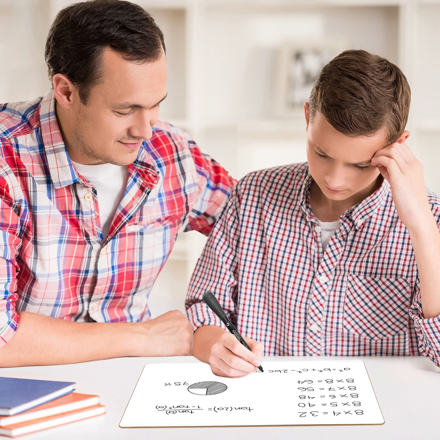 Dry Erase XY Axis Graph Lap Boards 9”X12” for Student and Classroom Use, Math whiteboards (Double Sided White Boards) Erasers Included (12 Pack Graph)