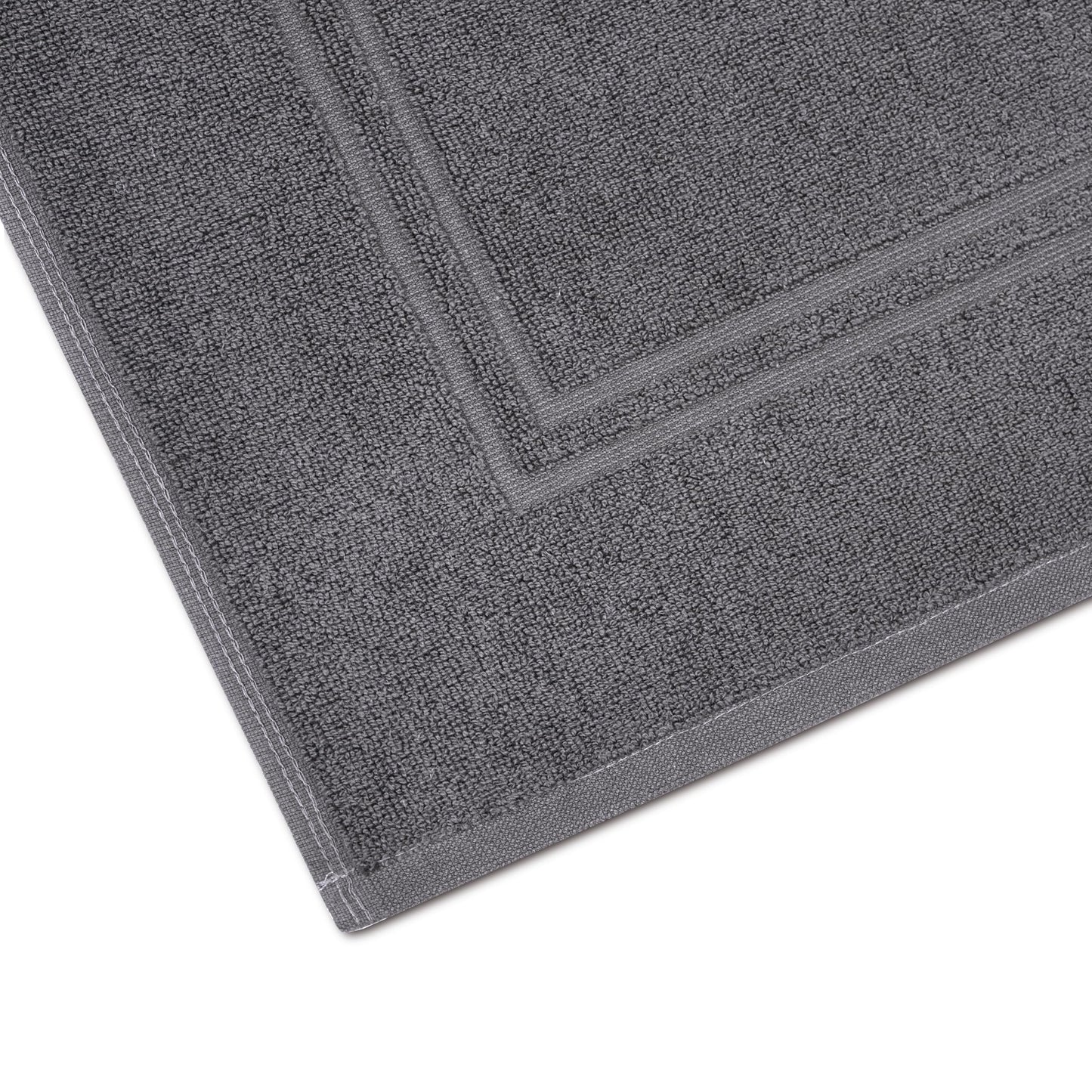 Tens Towels Pack of 2 Bath Mats 100% Cotton, 20 x 32 Inches, Super Absorbent, Hotel Quality Premium Floor Towels, Luxurious, Soft & Quick Dry, Not a Bathroom Rug, Dark Grey