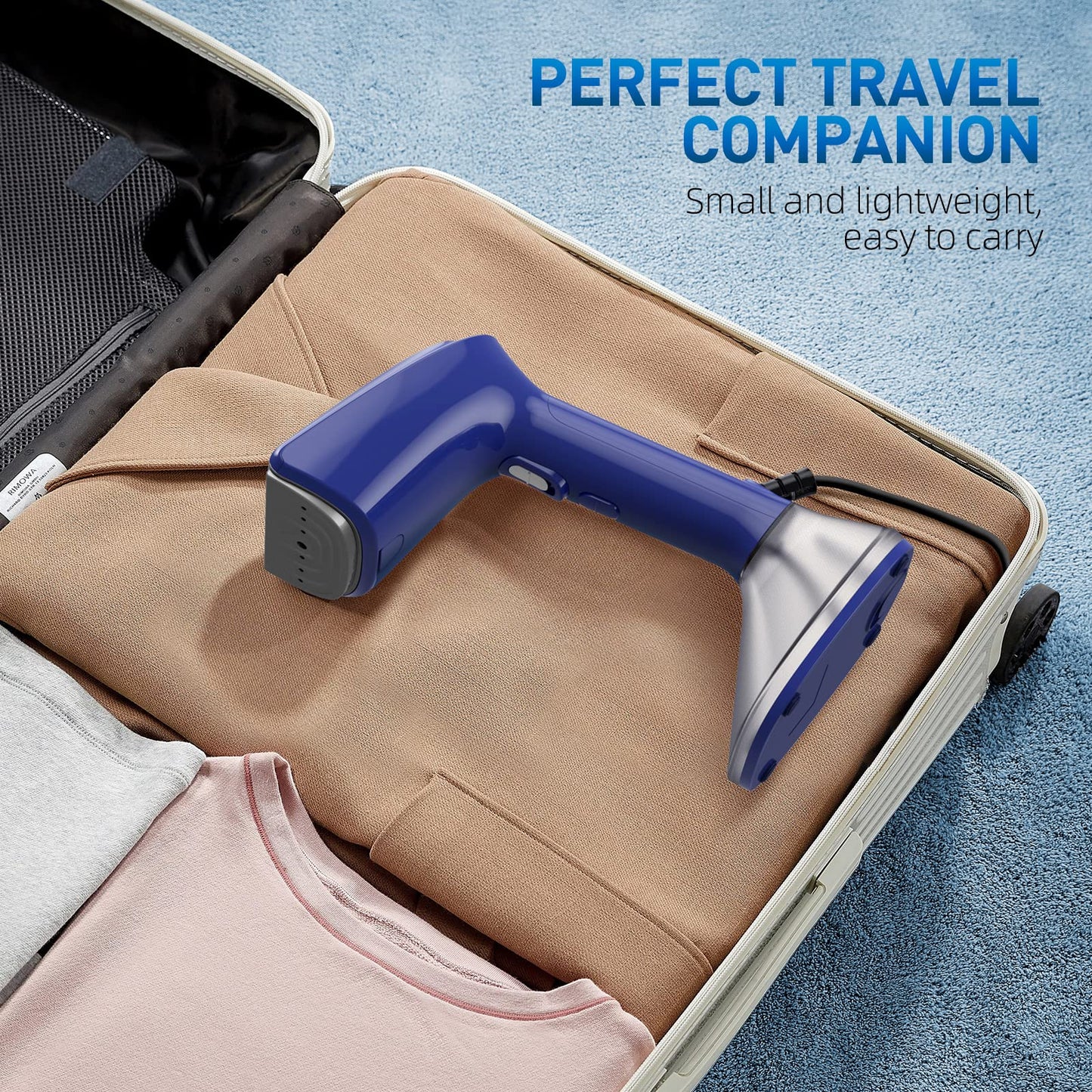 Steamer for Clothes - 1800W Powerful Steam, 2 Modes for Wet and Dry Ironing, 20-Second Fast Heat-up,Detachable Water Tank with Heat-Resistant Gloves -Removing Wrinkles.Only for 120V Countries.Blue