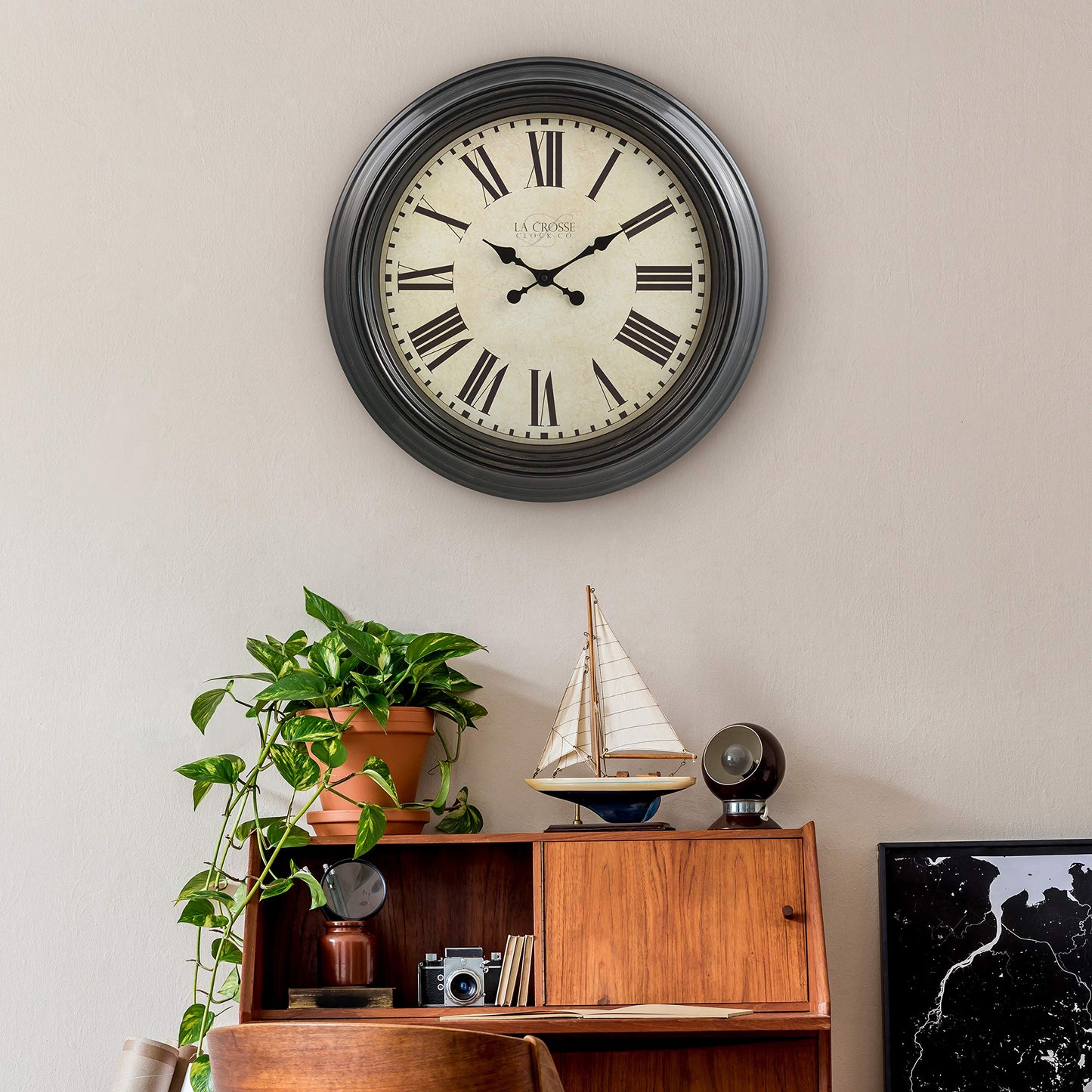 La Crosse Clock 404-2658 23-Inch Maxwell Quartz Wall Clock