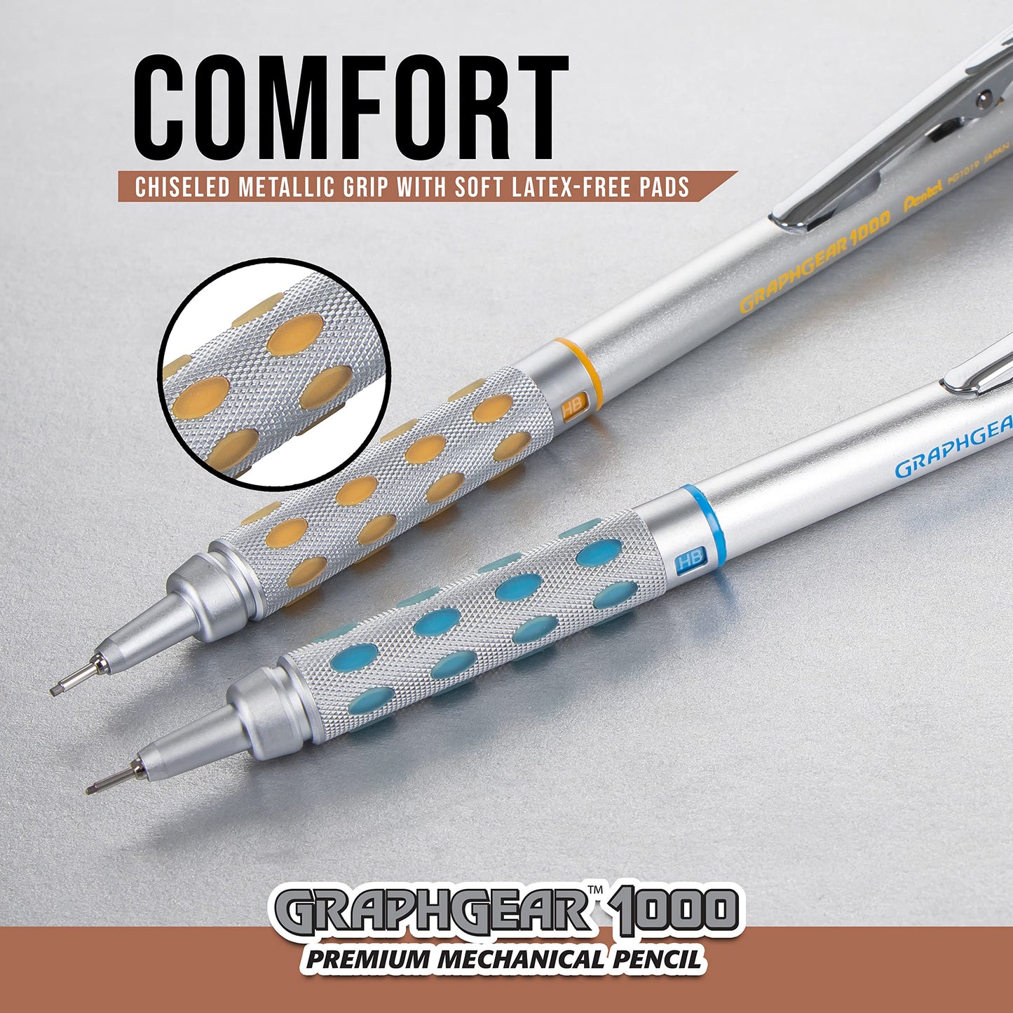 Pentel Arts GraphGear 1000 Mechanical Pencil Premium Gift Set with Refill Leads & Erasers (PG1000BXSET)
