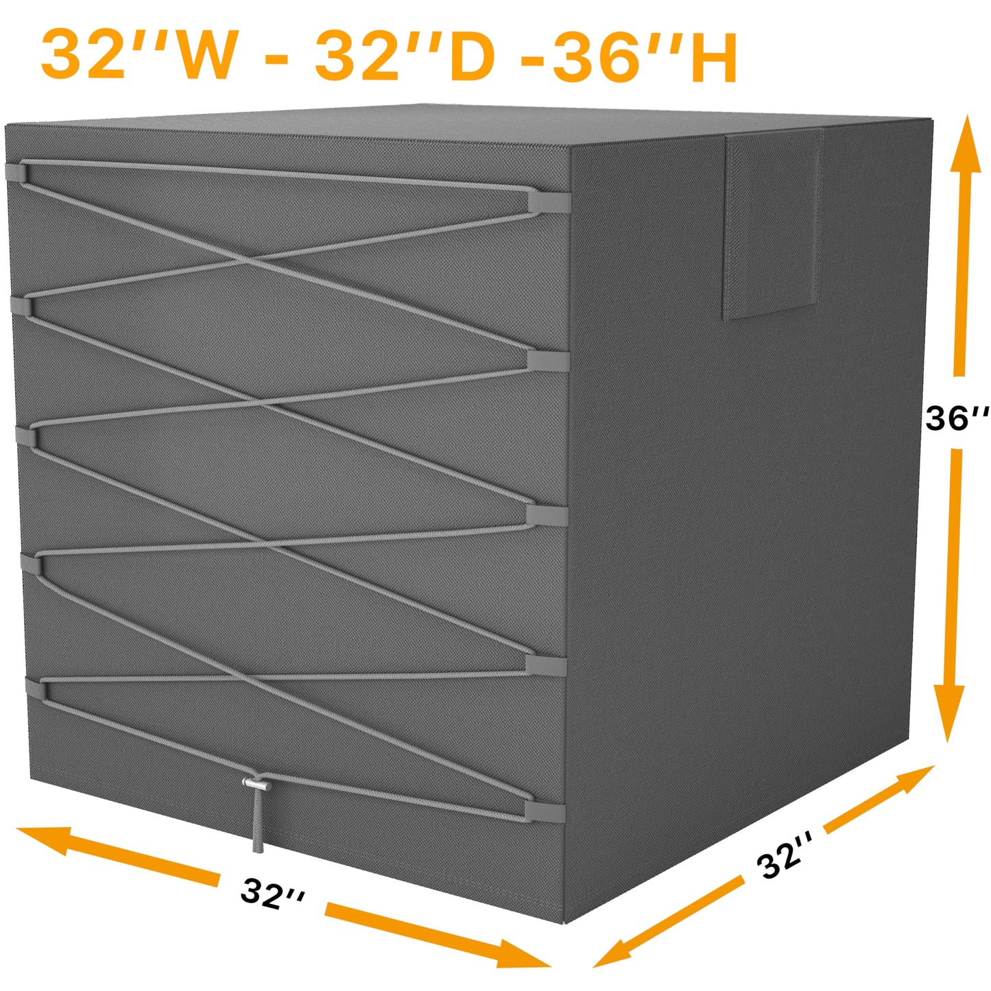 Air Conditioner Cover For Outside Units - AC Cover For Outside Unit - Central AC Unit Covers Outdoor - Winter AC Condenser Cover - Dual Shoelace Drawstring For Snug Fit.