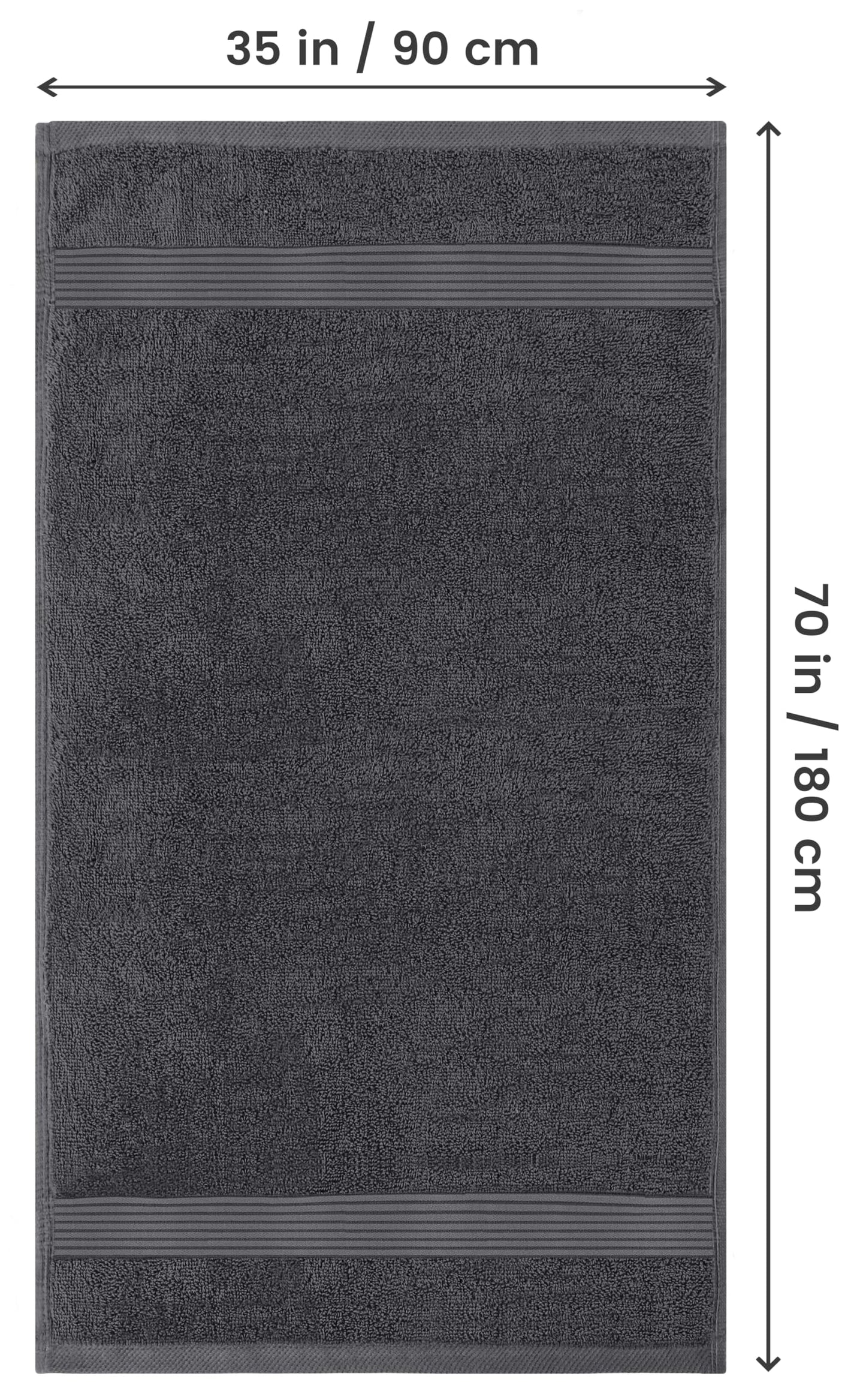 Utopia Towels Bath Sheets 2 Pack, 35x70 Inches, Extra Large Shower Towels, 100% Ring Spun Cotton, Soft and Absorbent, Bath Towel Large, Towel Set, Grey