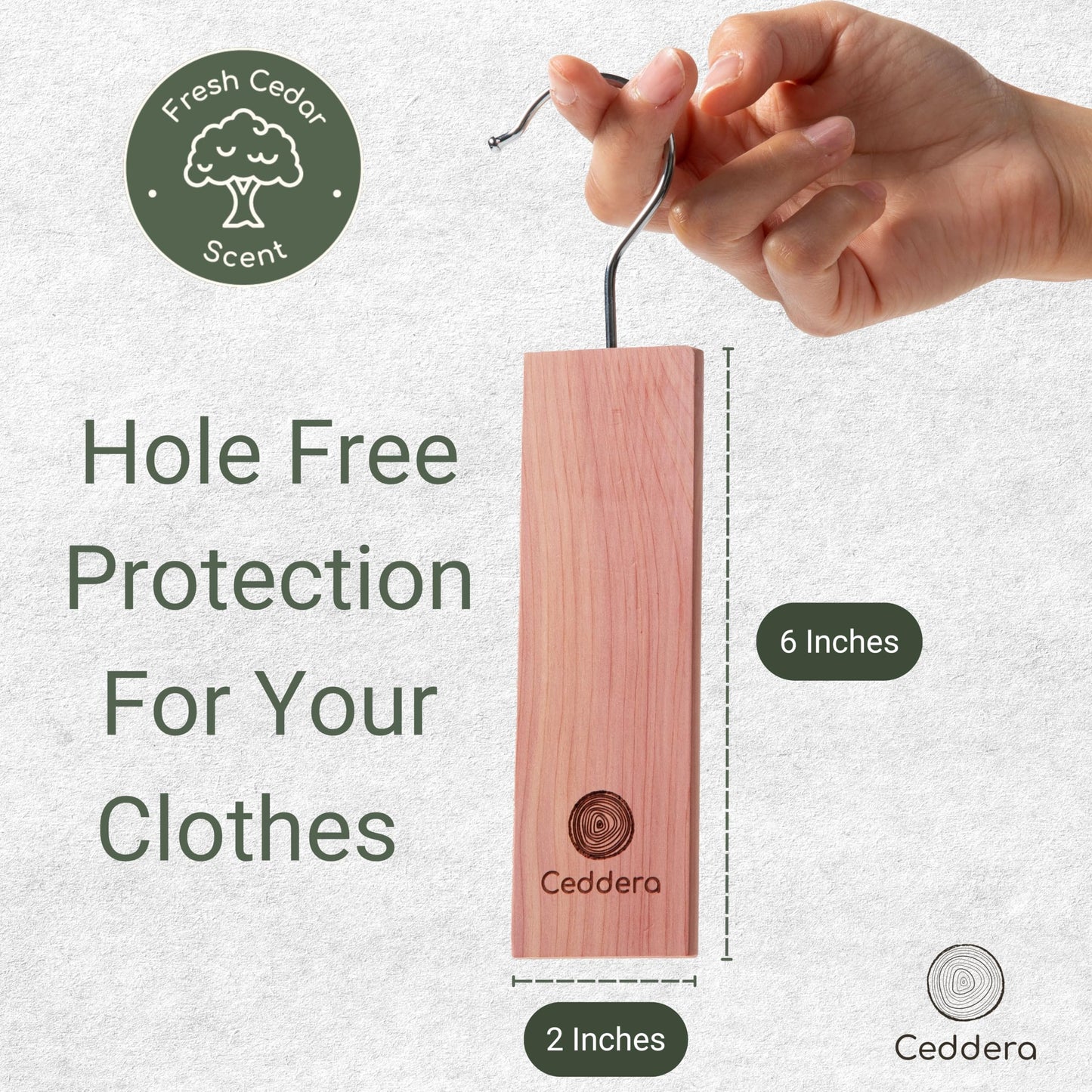 Ceddera Cedar Hang Ups 14 Pack | Natural Cedar Blocks for Clothes Storage | Eco Friendly Cedarwood for Closets | Moth Ball Alternative
