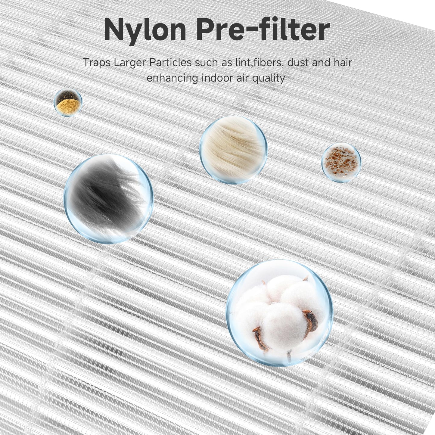 FCFMY 4 Packs AC400 Replacement Filter Compatible with Purivortex AC400 Air Cleaner Purifier, 3-in-1 Main Filters and Activated Carbon Filter, White