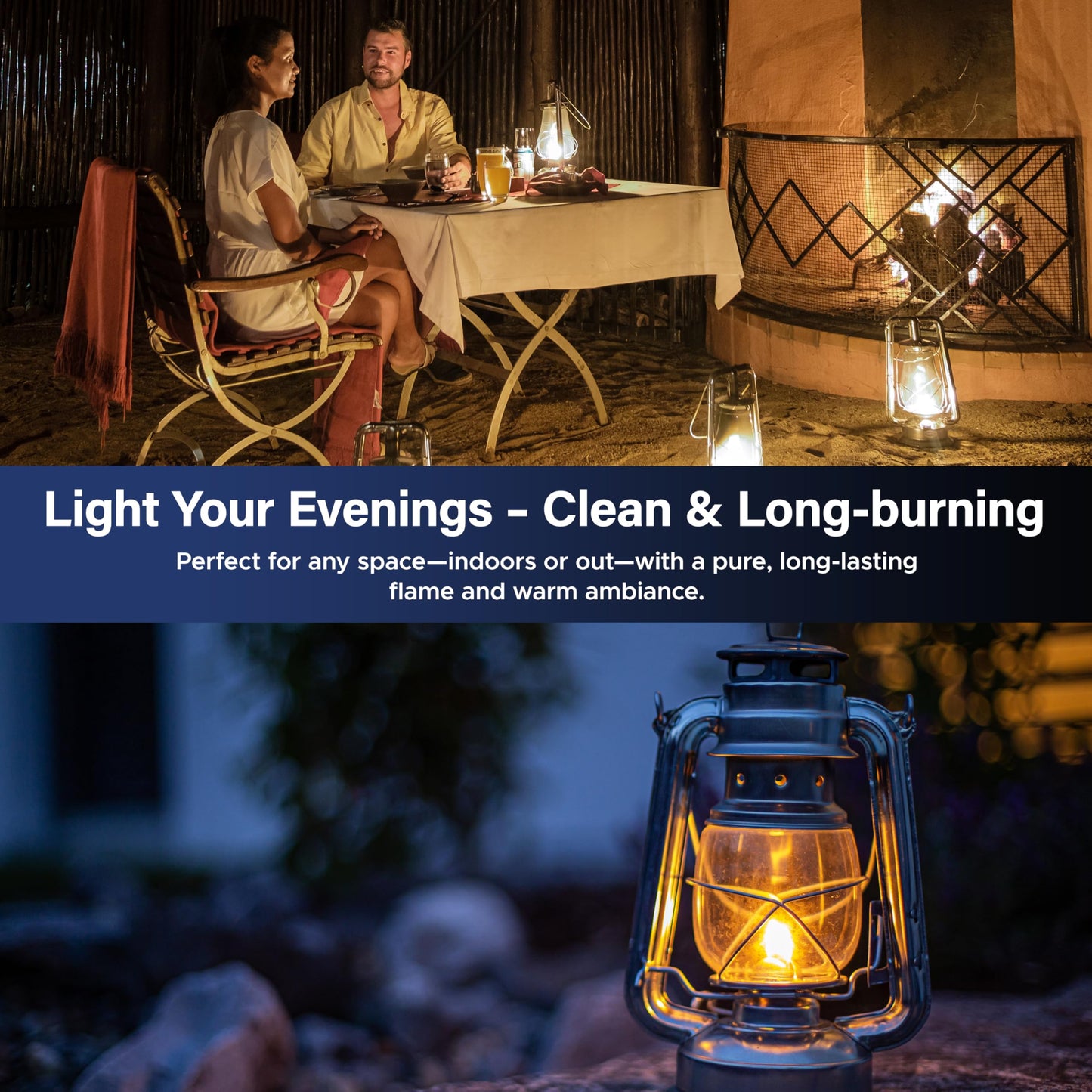Firefly Fuel Clean Fuel Lamp Oil - Smokeless, Virtually Odorless, and - Long-Lasting Burn Time for Indoor & Outdoor Lamps - 1 Gallon - Made in USA