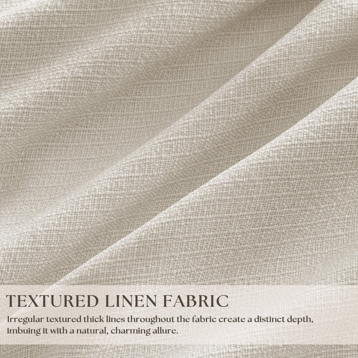 90 Inch Pinch Pleated Blackout Linen Curtains for Bedroom 2 Panels Memory Trained 100% Black Out Soundproof Room Darkening Natural Cream Ivory Birch Window Curtains Double Layer Pinch Pleat Drapes