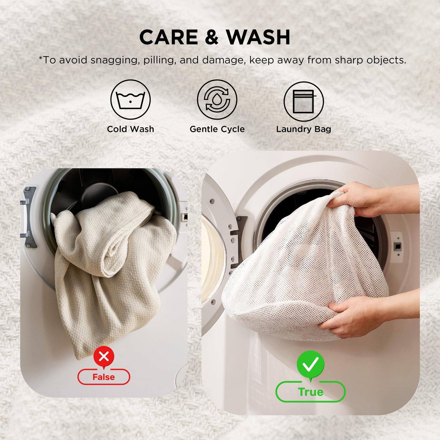 Bedsure GentleSoft 100% Cotton Large Throw Blanket for Couch 50x70 inches - Cooling Breathable and Lightweight, Soft Cozy Herringbone Woven Cotton Throw for Summer, Linen Beige Office Chair Blanket