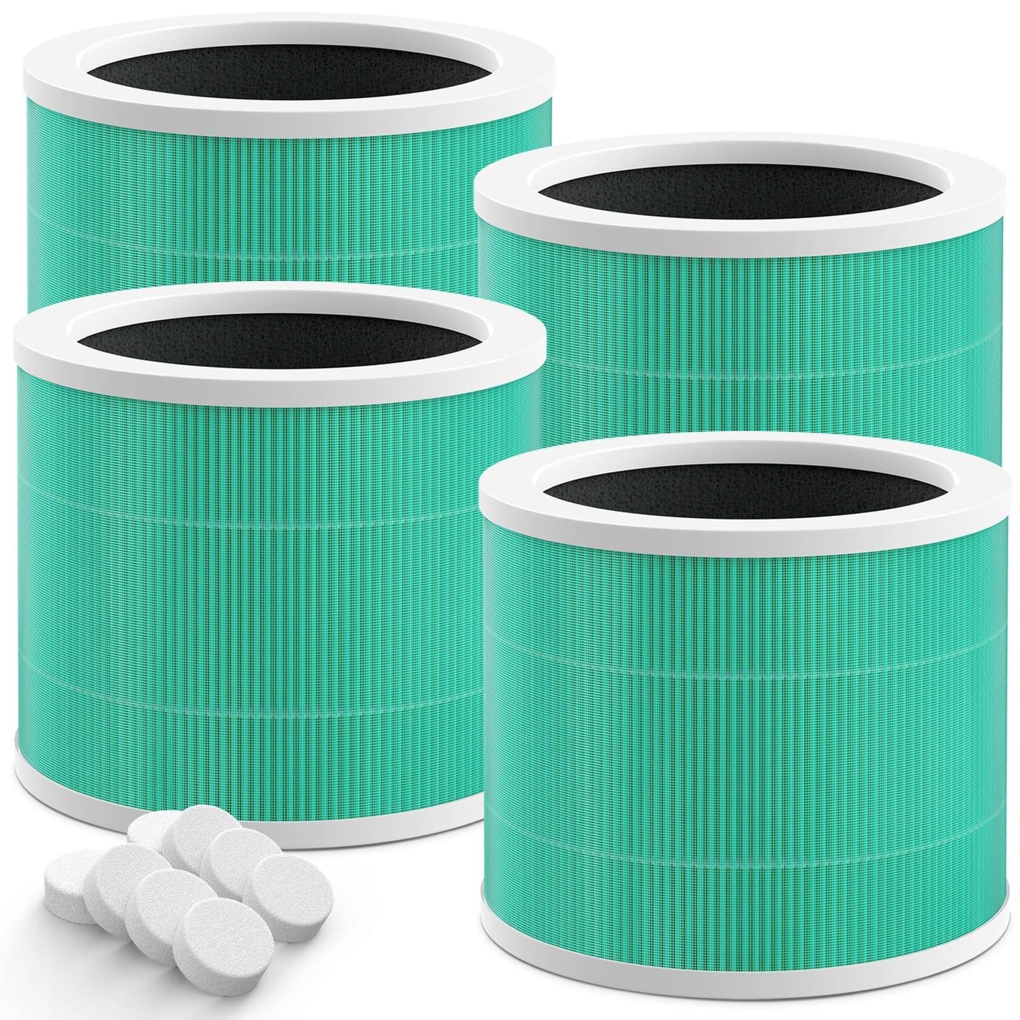 ZQA-2000B ZQA-2000C Replacement Filter Compatible with Cobectal ZQA-2000B and Oterbear ZQA-2000C Air Purifier, 3-in-1 H13 True HEPA Filter, 4 Pack