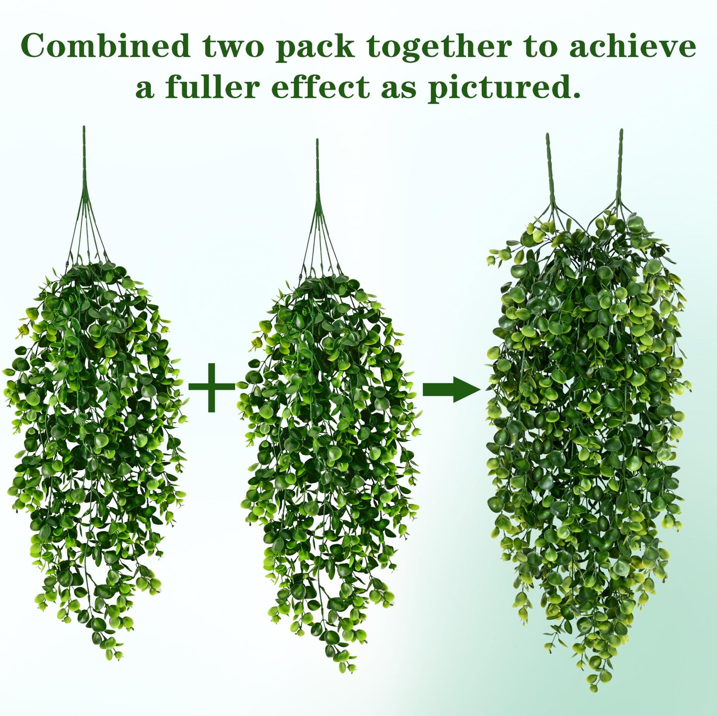 Waipfaru 8Pcs Fake Hanging Plants 2.7ft Fake Plants UV Resistant Fake Vines Artificial Decor for Indoor Outdoor Party Wall Porch Wedding Decoration