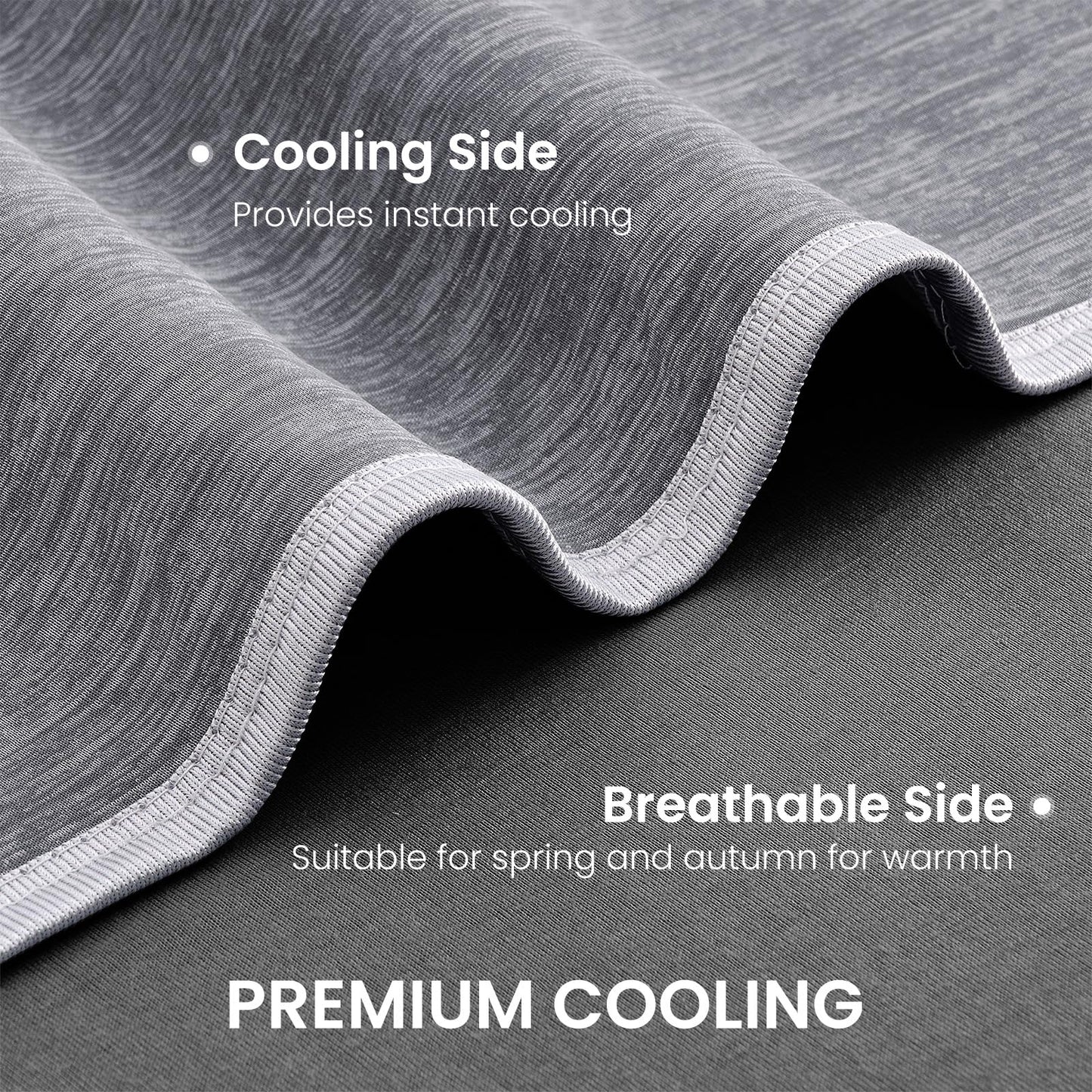 Topcee Cooling Blanket(90"x108"King Size) for Night Sweats Absorbs Heat to Keep Adults Cool on Warm Nights, Q-Max 0.5 Cooling Blankets for Hot Sleepers, Ultra-Cool Lightweight Blanket for Bed