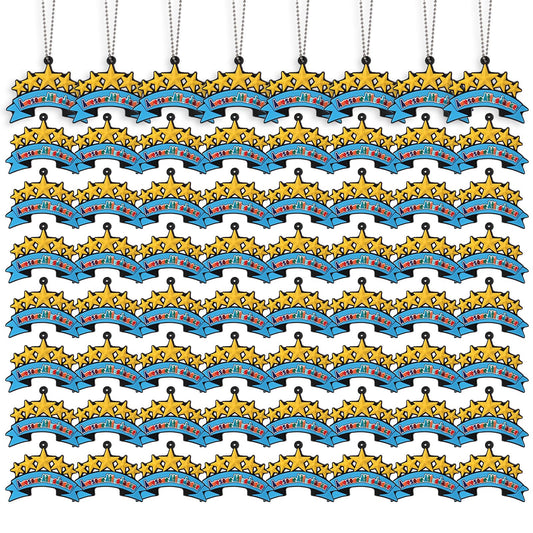 Solsew 200 Pcs Awesome Attendance Silicone Tags with Chains, Motivational Brag Awards for Students, Classroom Incentives, Teacher Rewards, Reading Competition Prizes, Wearable Encouragement Gifts